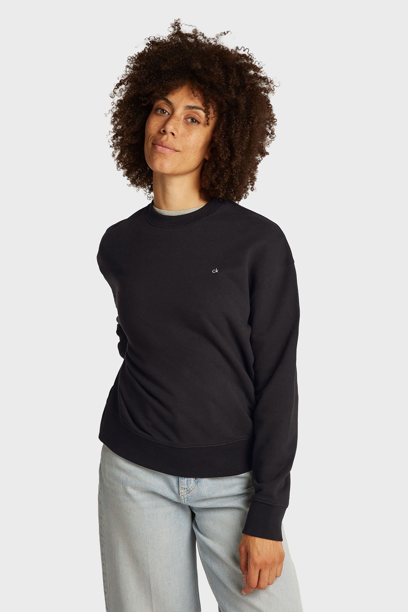 Женский черный свитшот CK EMB REGULAR TERRY SWEATSHIRT Черный M Calvin Klein K20K208092 Женский черный свитшот CK EMB REGULAR TERRY SWEATSHIRT Черный M Calvin Klein K20K208092