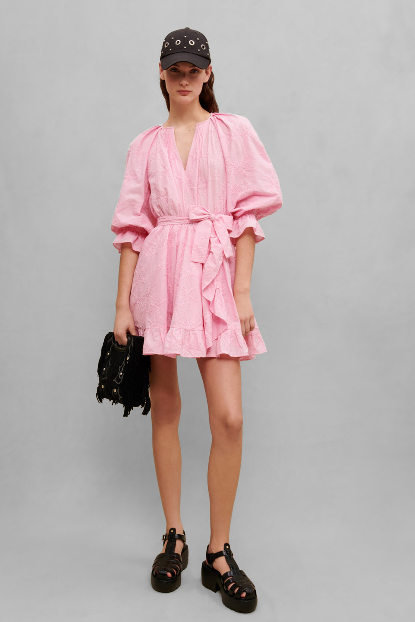 Женское розовое платье MAJE MFPRO02899_PALE PINK — MD-Fashion