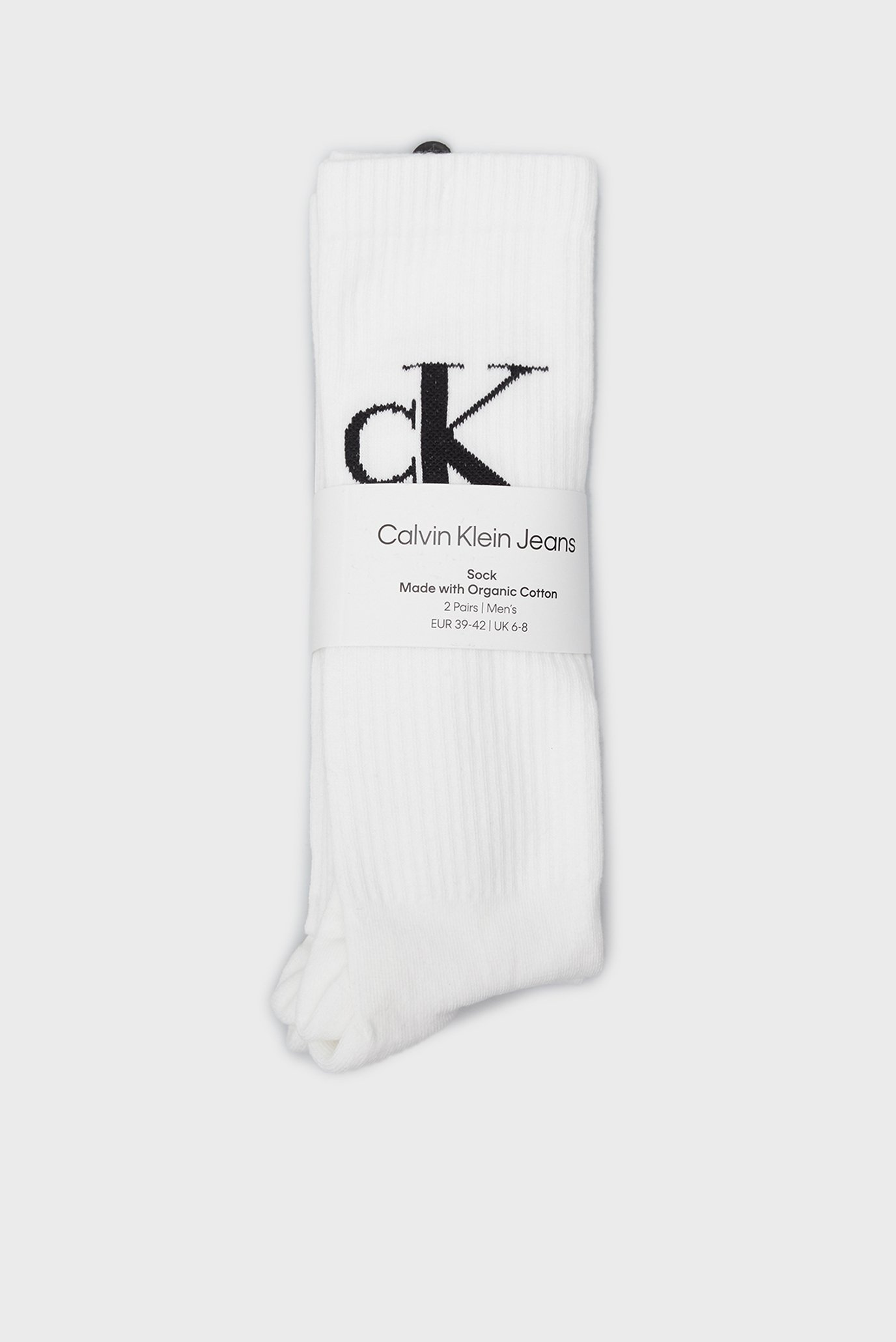 Чоловічі білі гольфи (2 пари) CKJ MEN SOCK 2P MONOGRAM 1