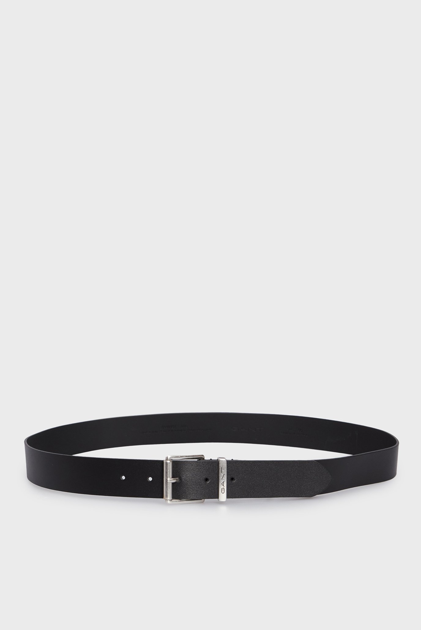 Чоловічий чорний шкіряний ремінь LOGO LEATHER BELT 1