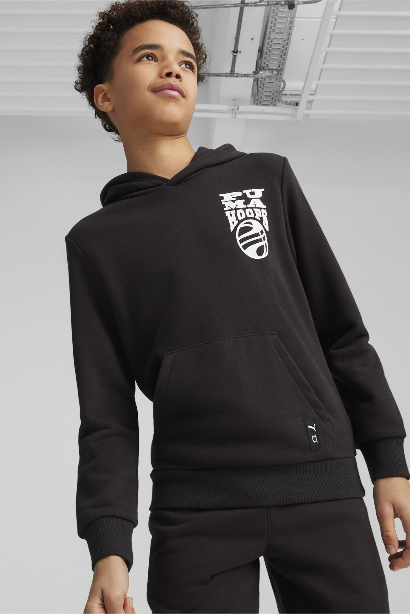 Детское черное худи BASKETBALL BLUEPRINT Youth Hoodie 1