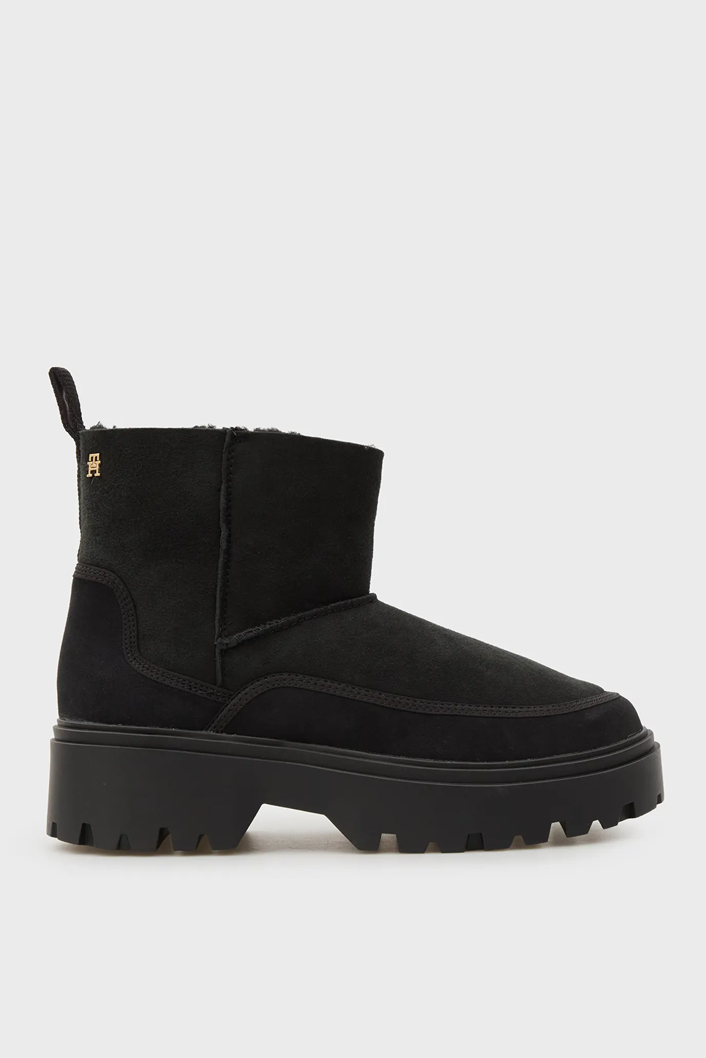 Женские черные замшевые угги SHEARLING Черный 37 Tommy Hilfiger FW0FW08997