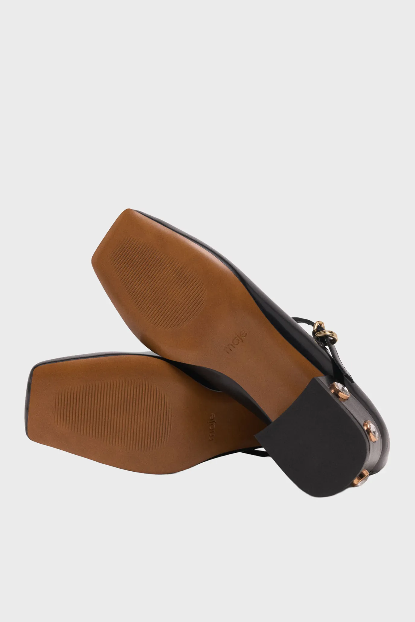 Жіночі чорні шкіряні балетки 5