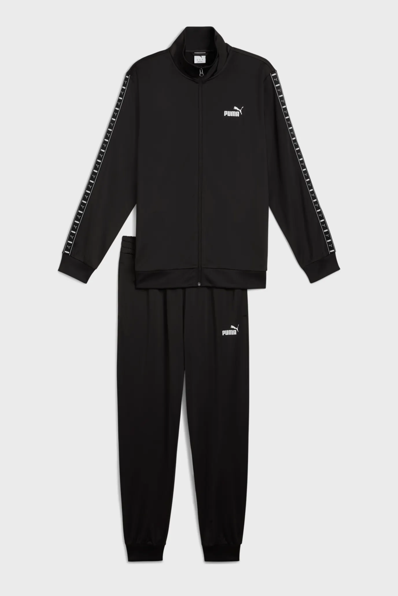 Чоловічий чорний спортивний костюм (кофта, штани) Poly Tape Tracksuit Men 6