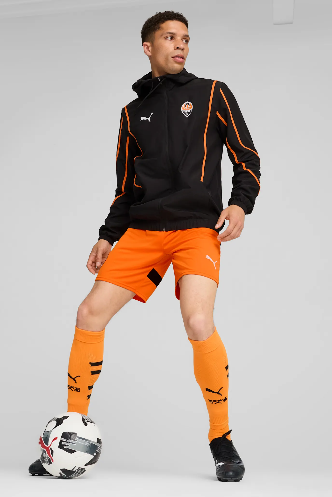 社交ダンス スタンダード オレンジ×黒 ファスナー交換済 4枚ボリューム