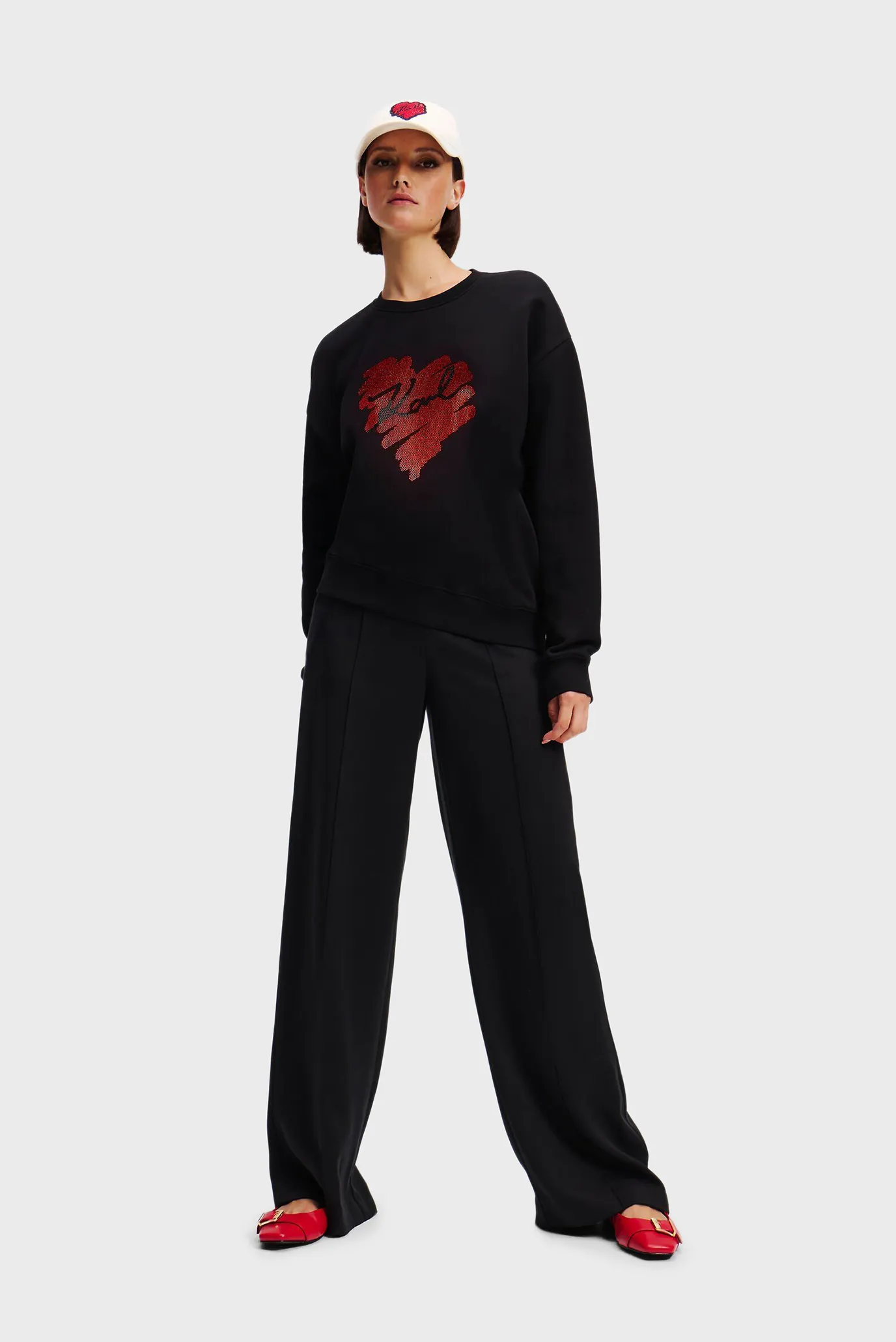 Женский черный свитшот HEARTS RS SWEATSHIRT 2