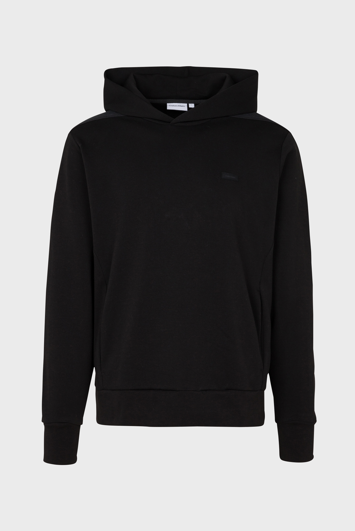 Мужское черное худи TONAL DEBOSSED LOGO TAPE HOODIE 1