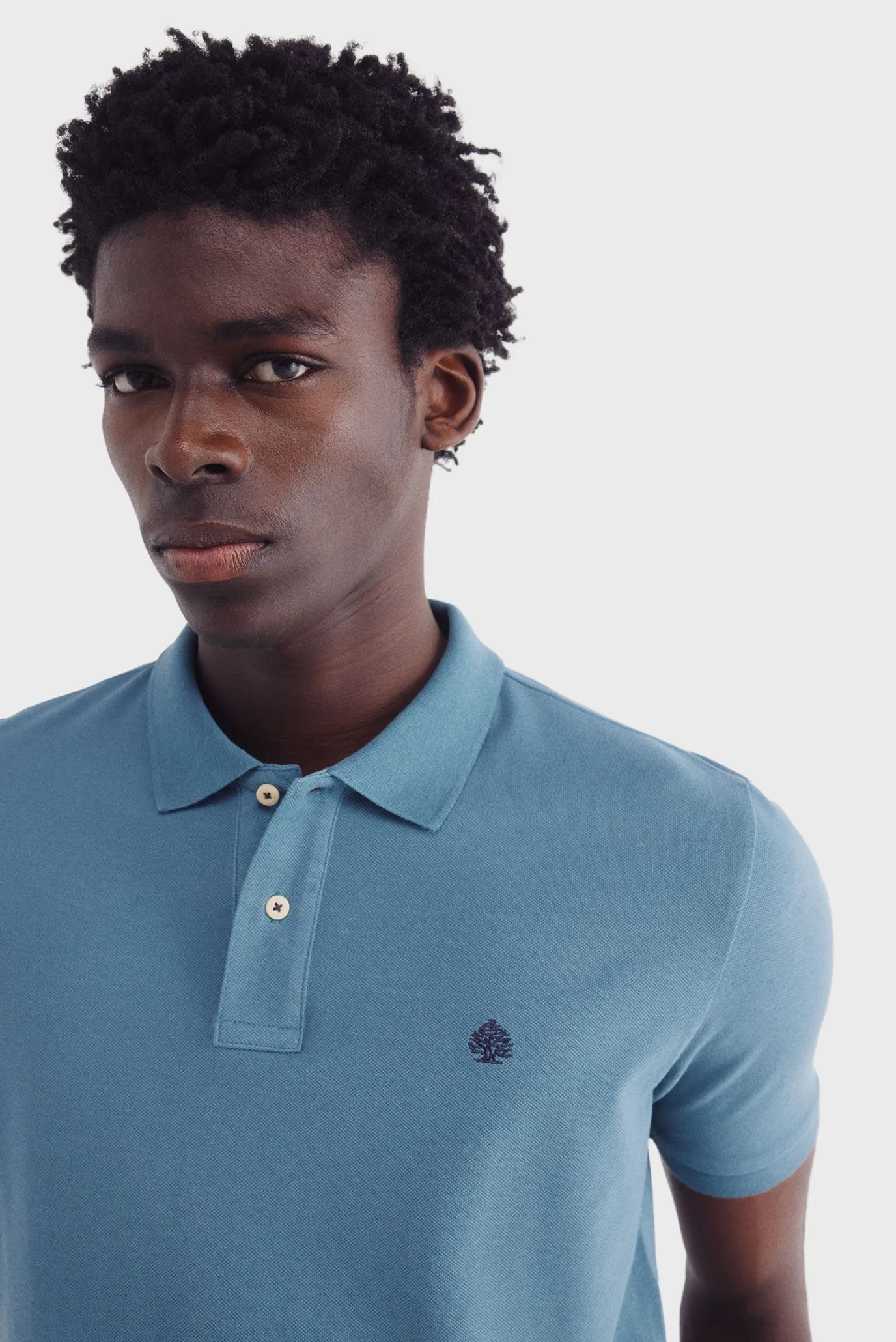 Мужское голубое поло 4