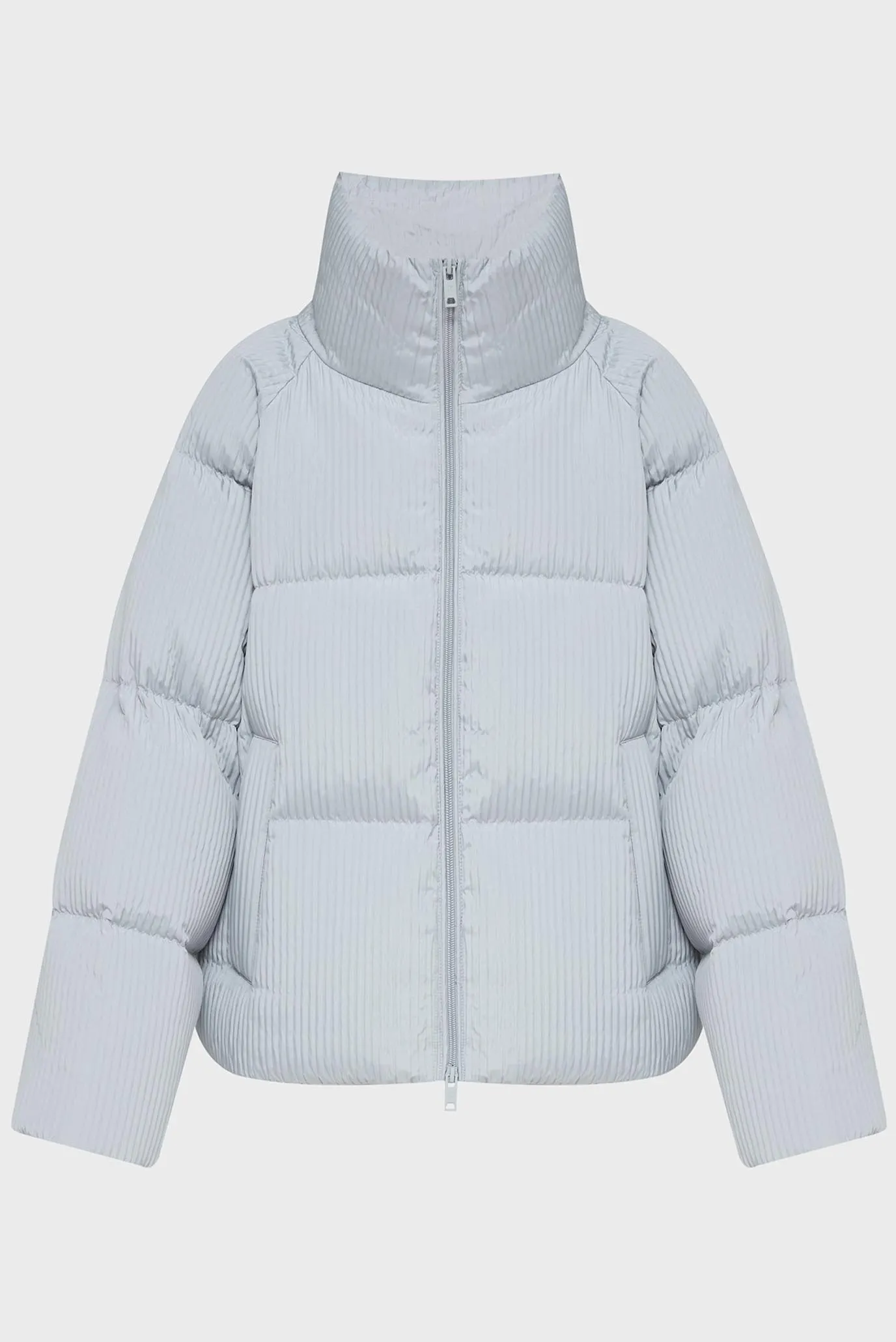 Жіночий блакитний пуховик 7