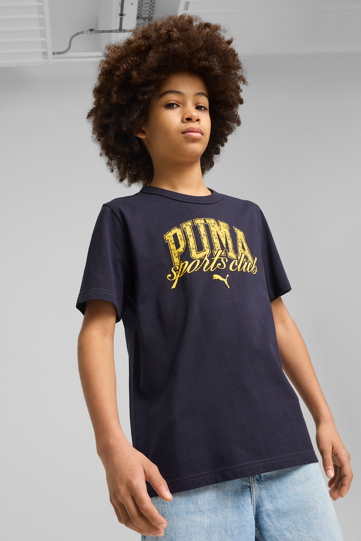 Детская темно-синяя футболка PUMA Class Graphic Tee Youth 1