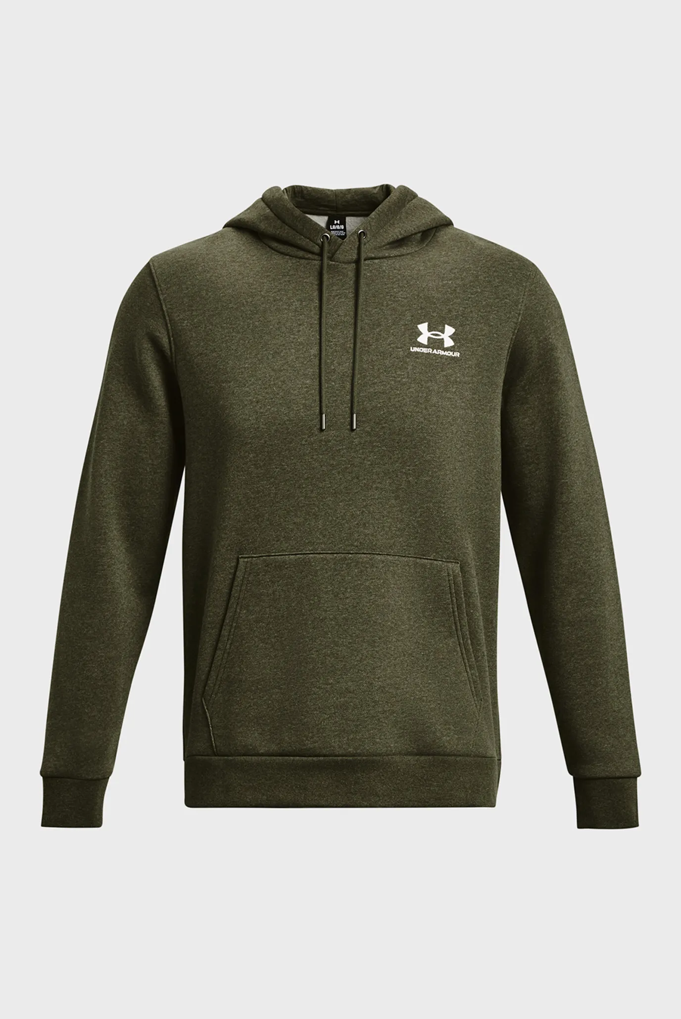 Мужское оливковое худи UA Essential Fleece Hoodie 5