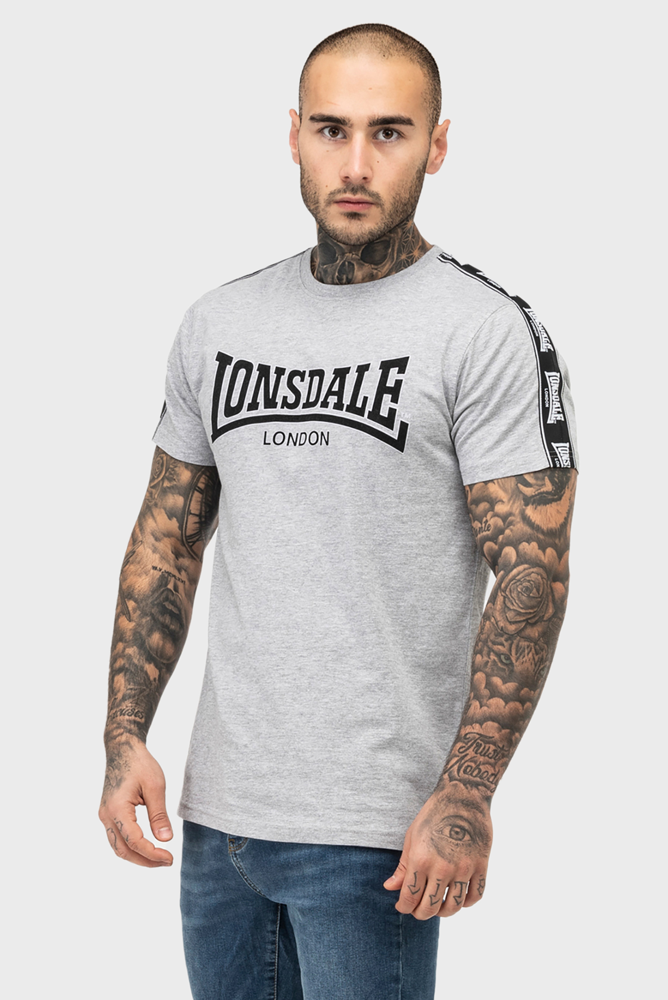Мужская серая футболка Серый XXL Lonsdale 117531 Мужская серая футболка Серый XXL Lonsdale 117531