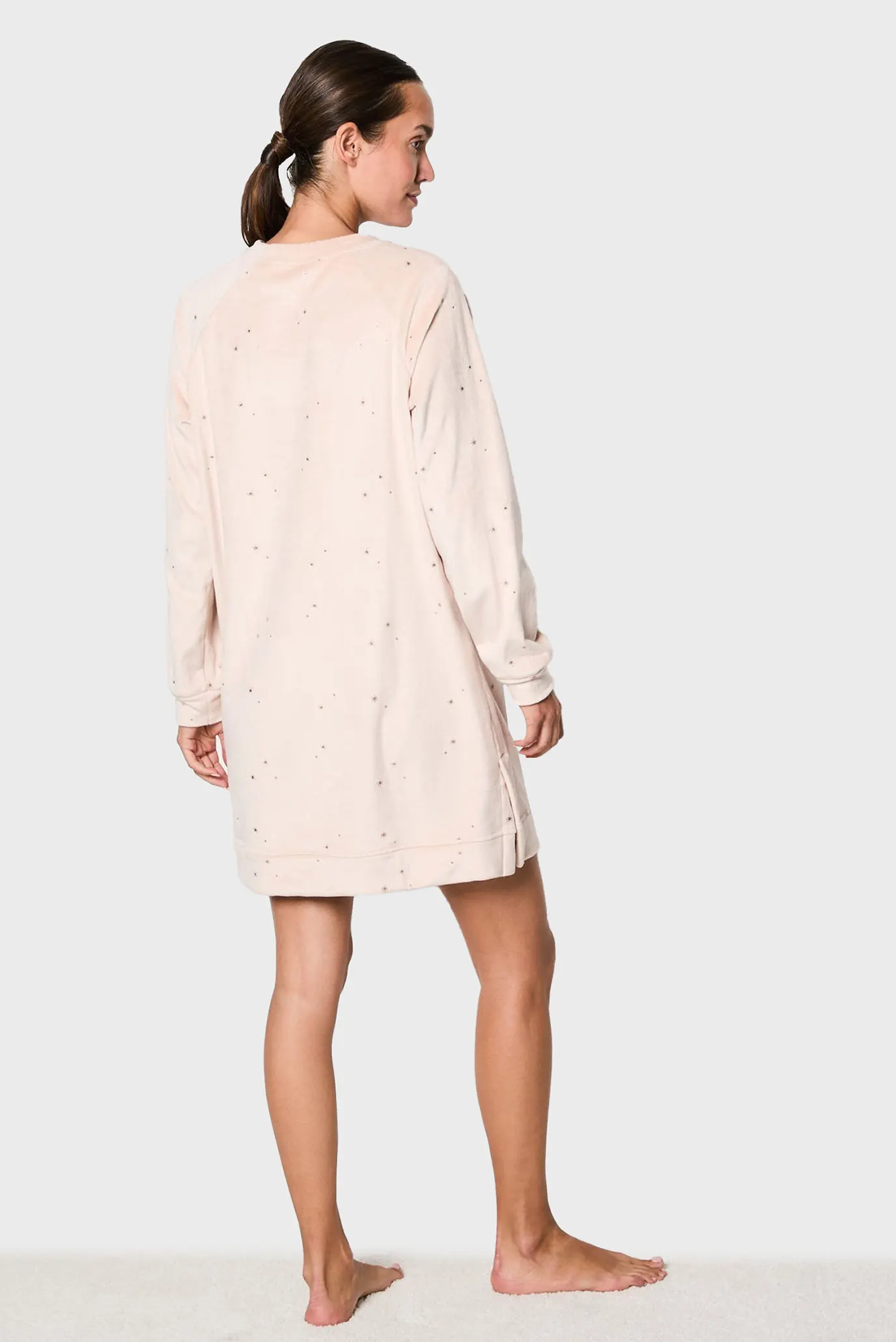 Женская бежевая ночная рубашка с узором MIKAL 2