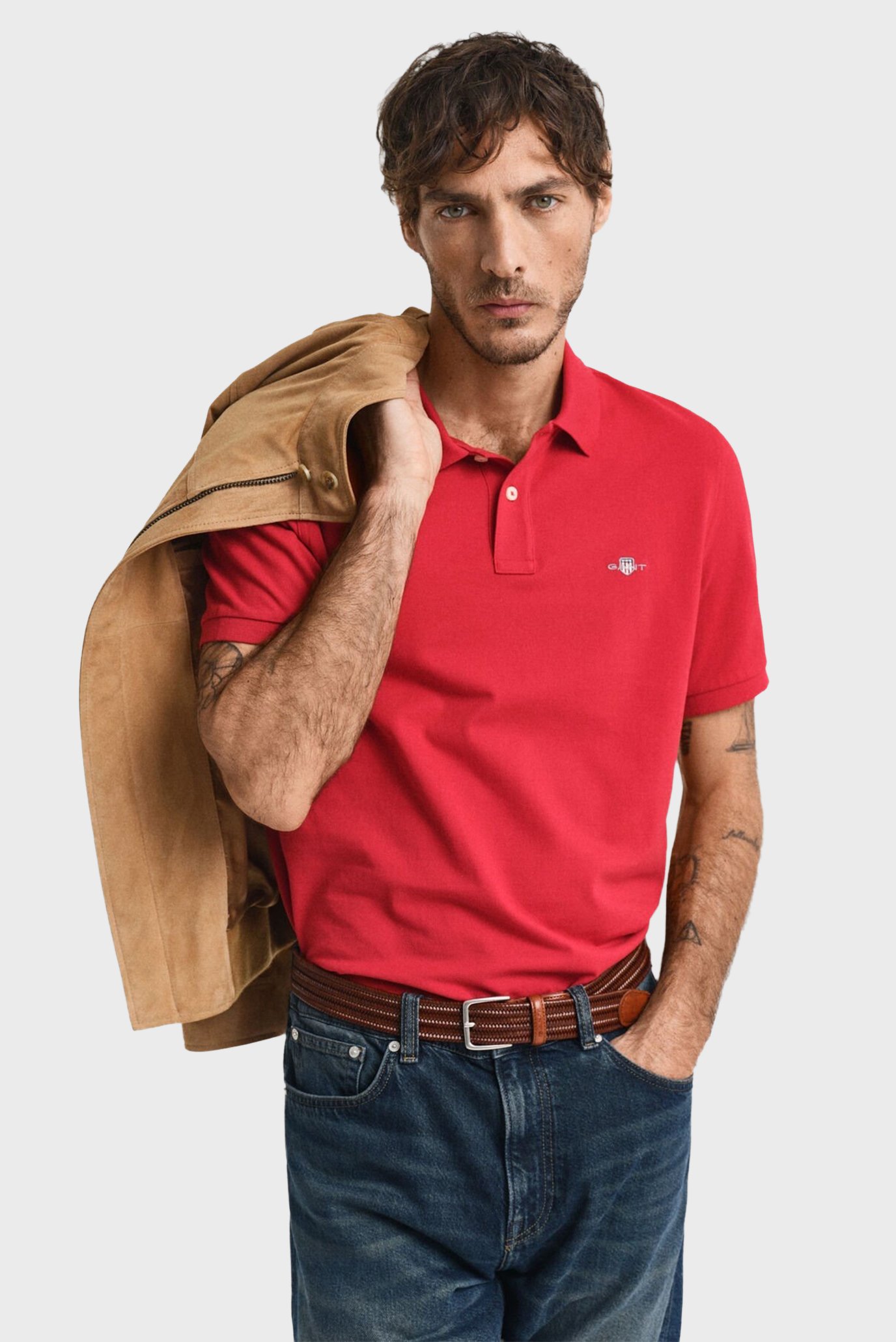 Мужское красное поло REG SHIELD SS PIQUE POLO Красный M Gant 2210 Мужское красное поло REG SHIELD SS PIQUE POLO Красный M Gant 2210