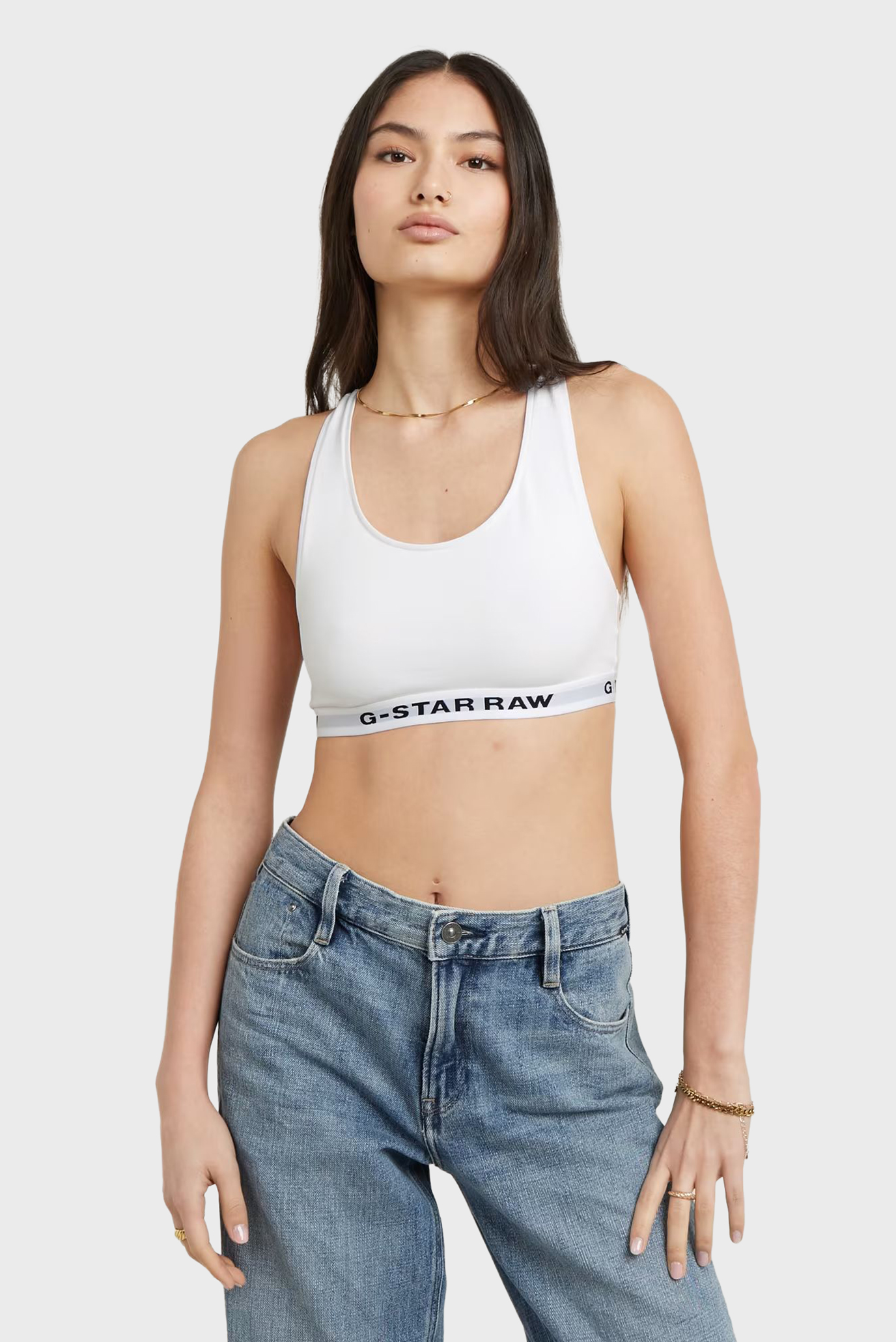 Женский белый топ Bralette Белый M G-Star RAW D23776,D516 Женский белый топ Bralette Белый M G-Star RAW D23776,D516