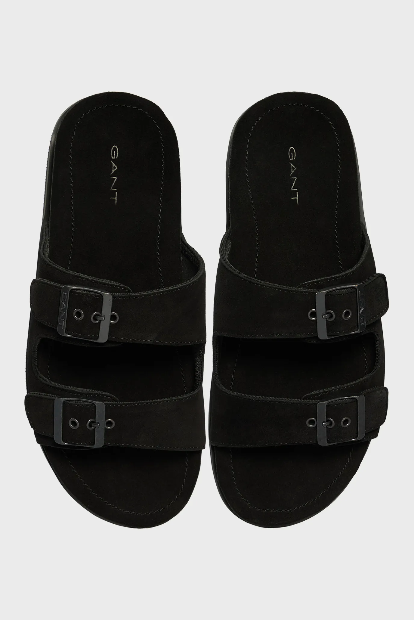 Чоловічі чорні замшеві слайдери Fairfo 4