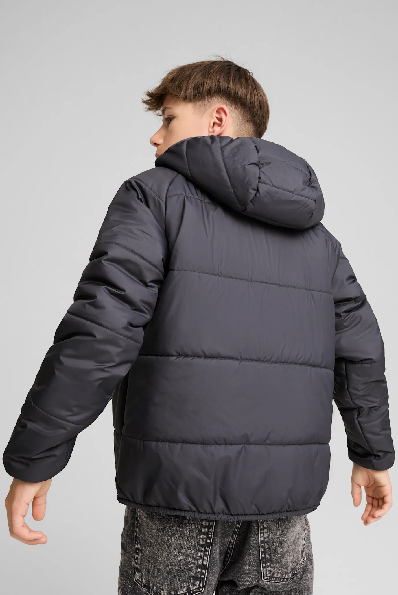 Детская темно-серая двусторонняя куртка Reversible Puffer Jacket Youth 3