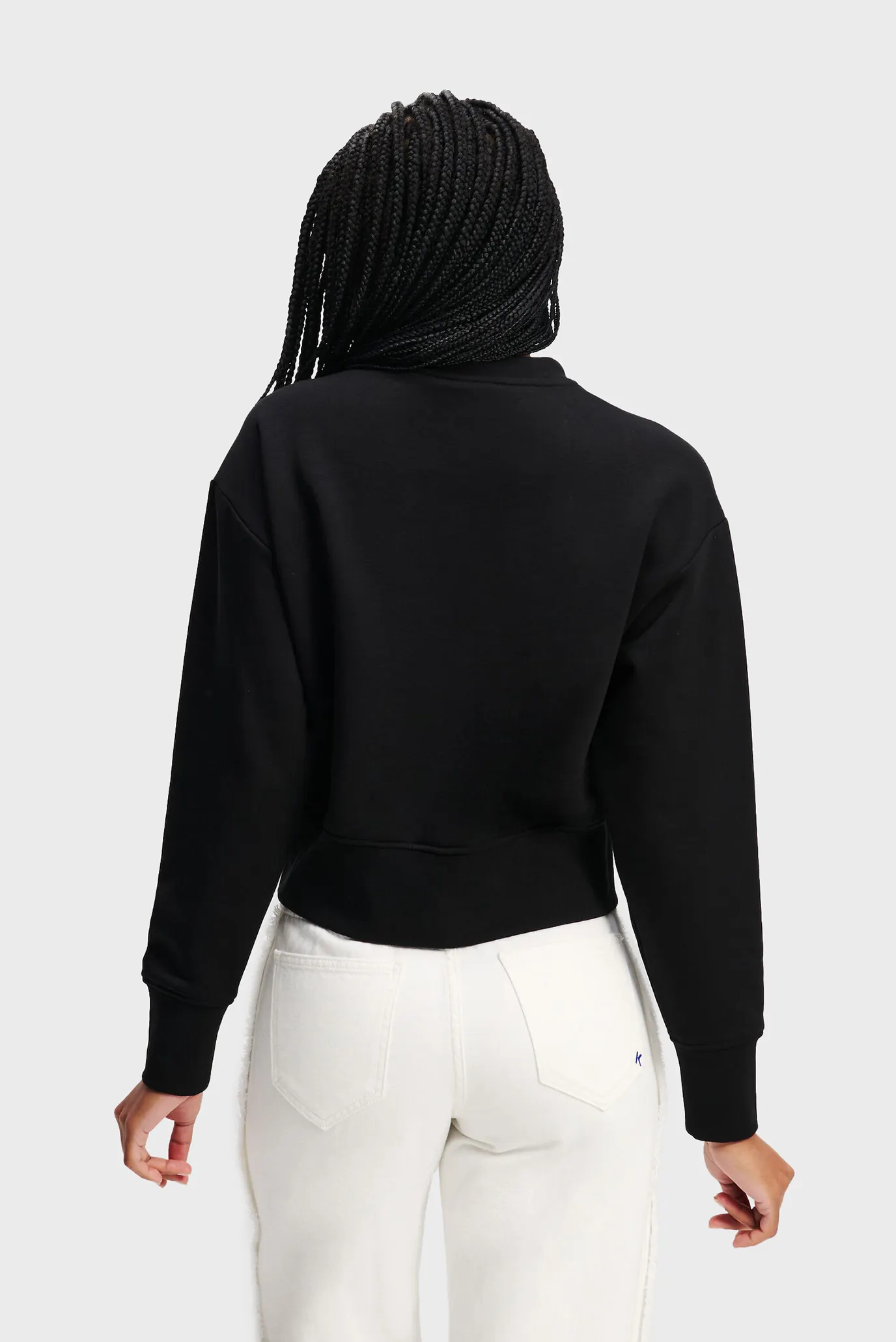 Жіночий чорний світшот regular logo 3