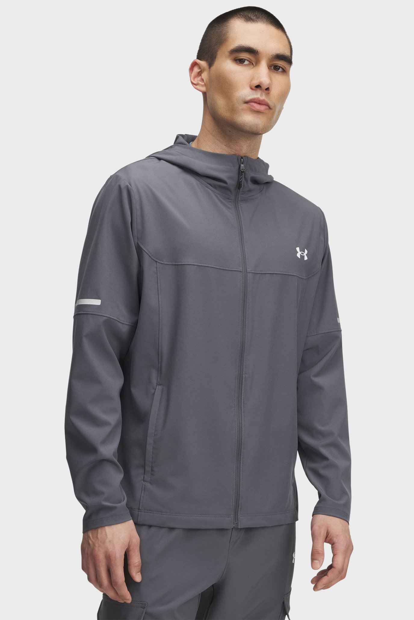 Мужская серая ветровка UA Tech Utility Woven Jckt Серый XXL Under Armour 6004967-025 Мужская серая ветровка UA Tech Utility Woven Jckt Серый XXL Under Armour 6004967-025