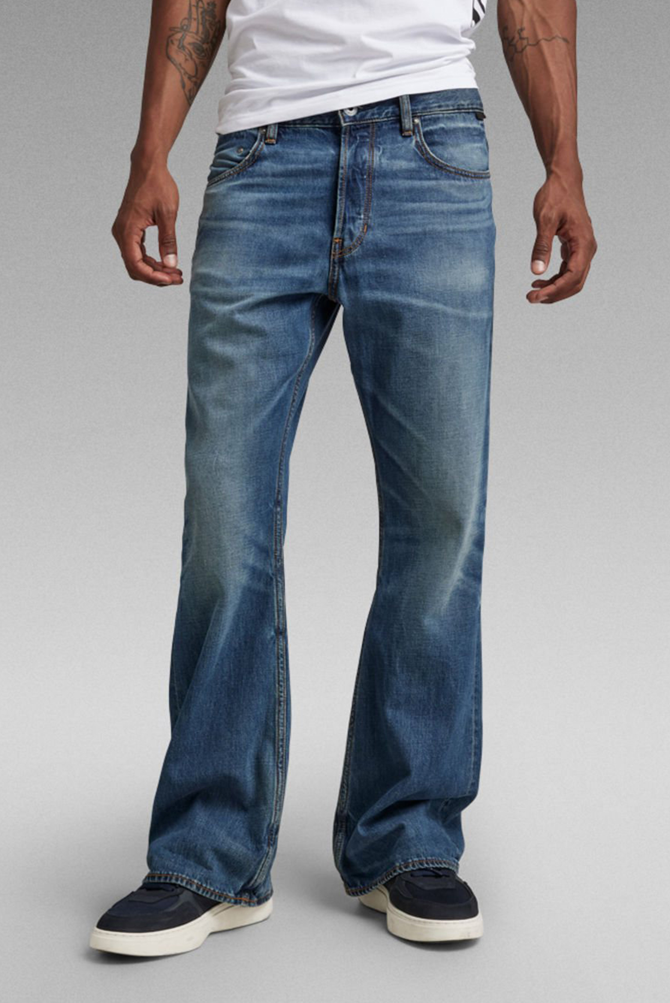 Мужские синие джинсы Triple A Bootcut 1