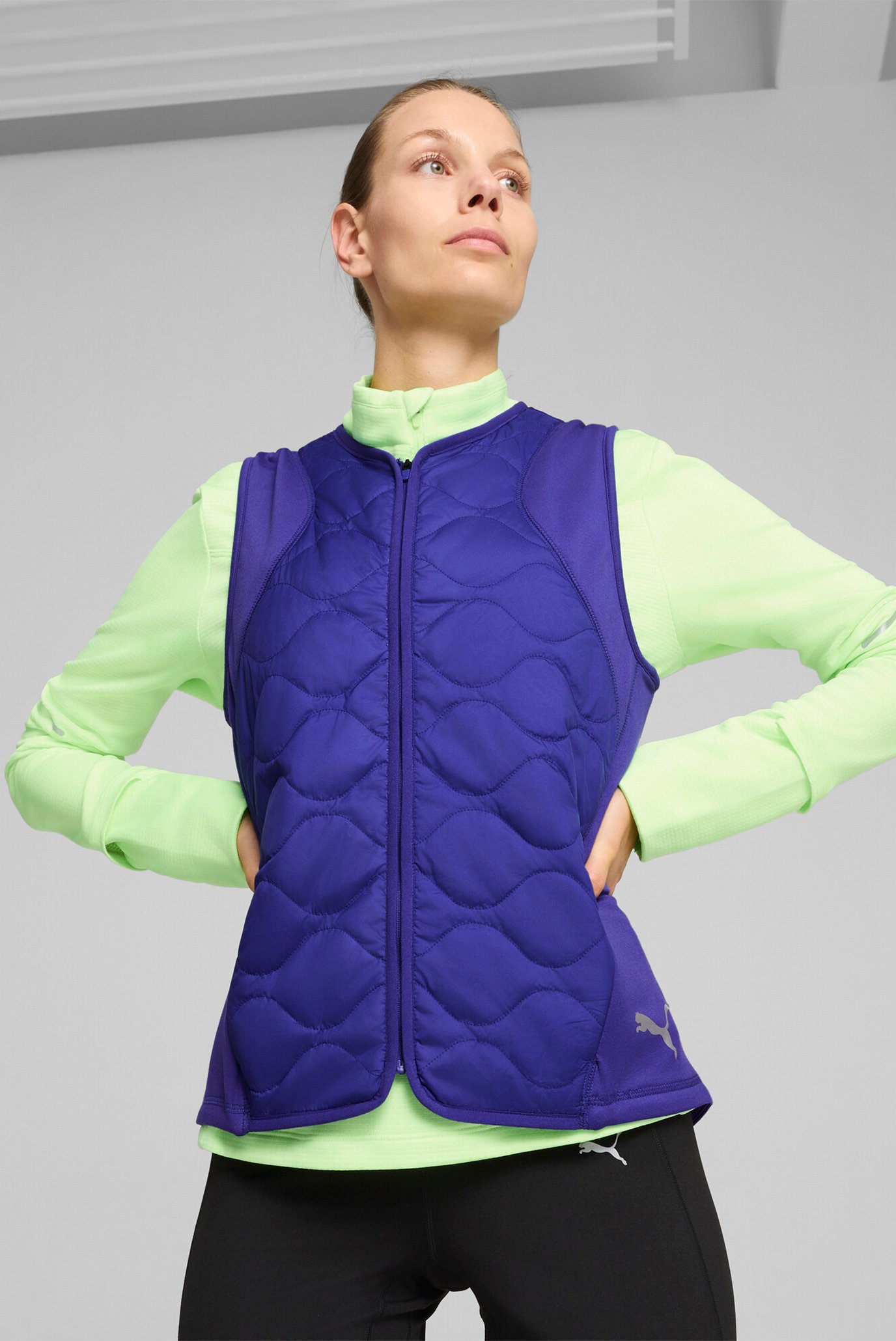 Жіночий синій жилет RUN CLOUDSPUN WRMLBL Women's Padded Running Vest 1