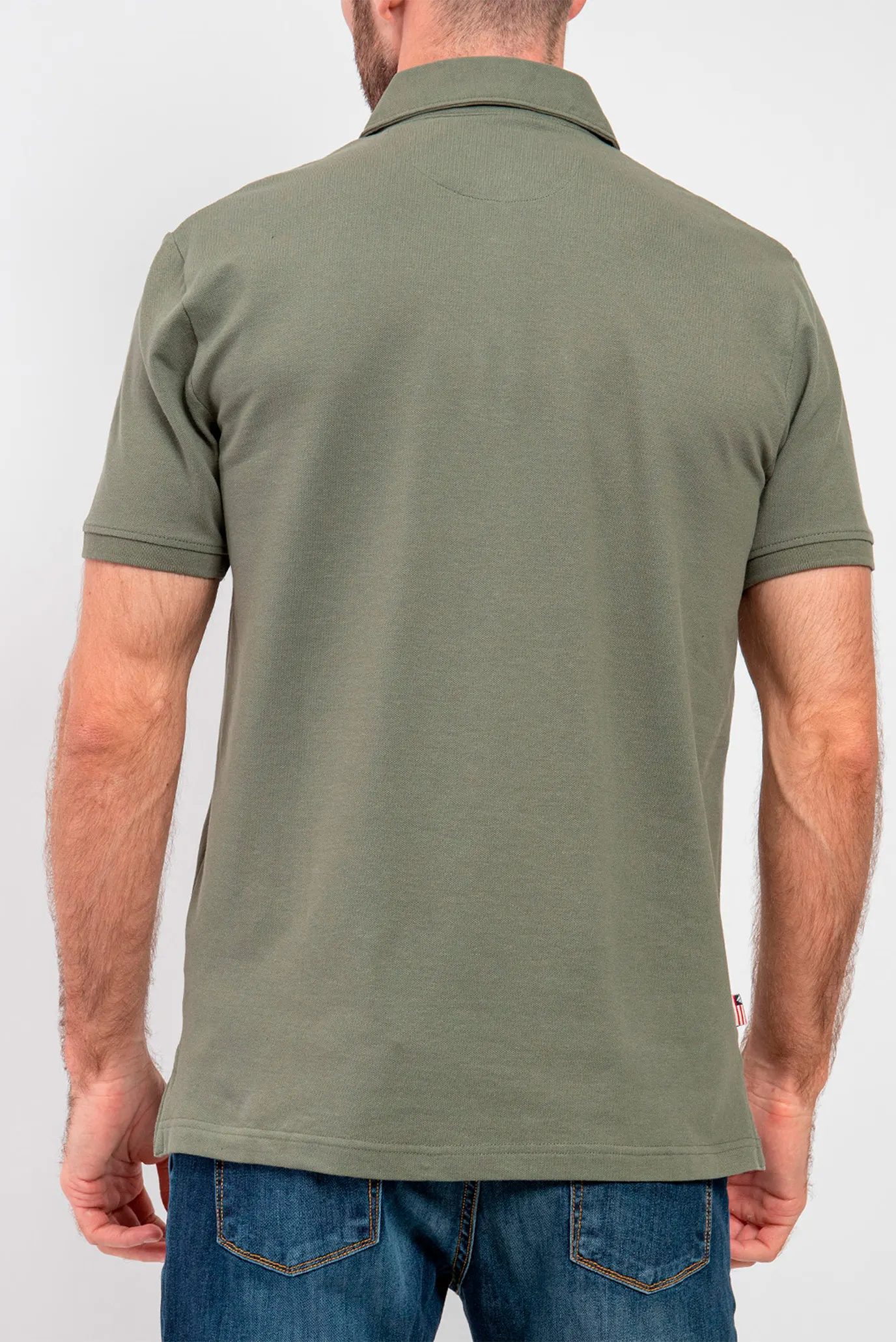 Мужское оливковое поло 3