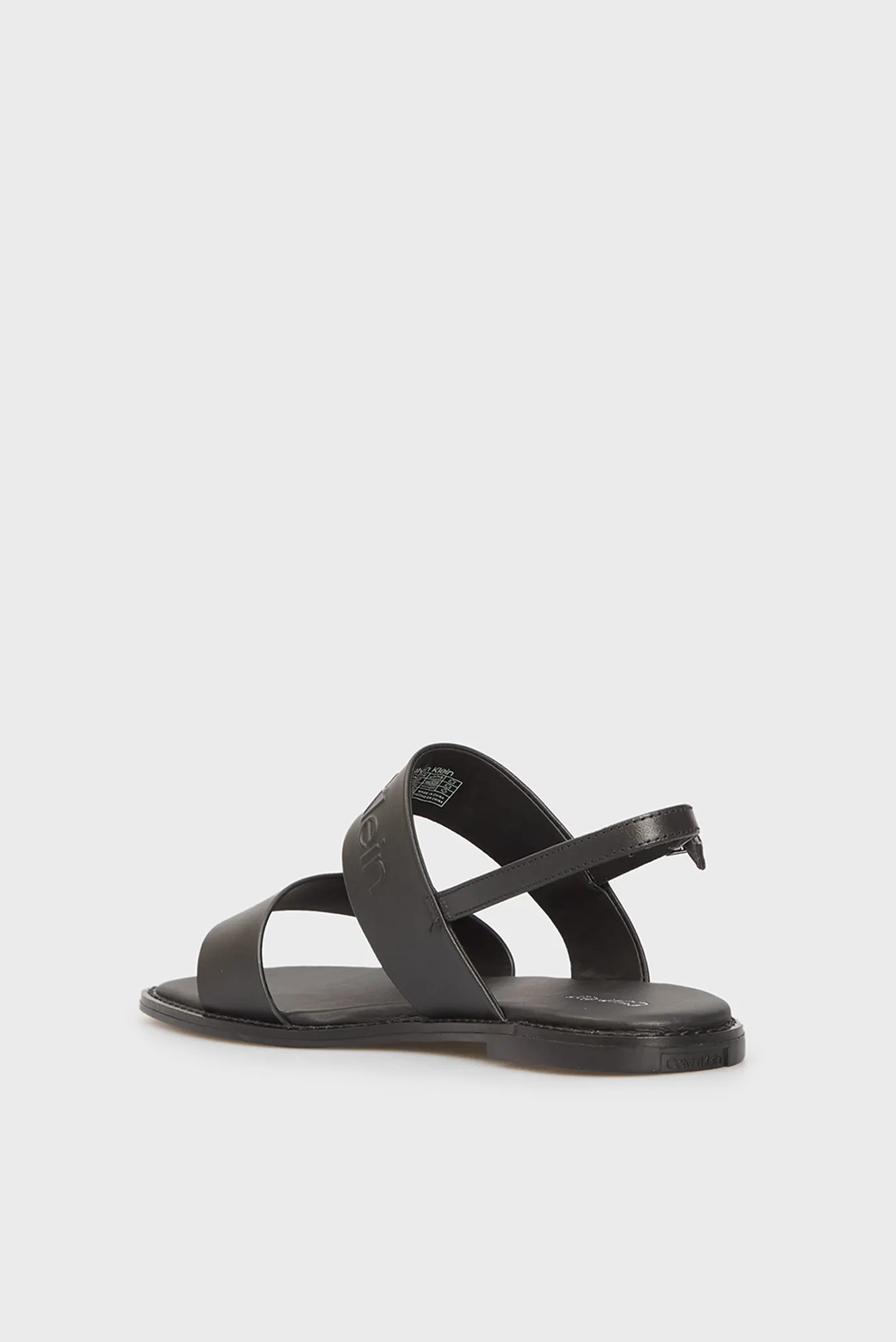 Жіночі чорні шкіряні сандалі FLAT 5