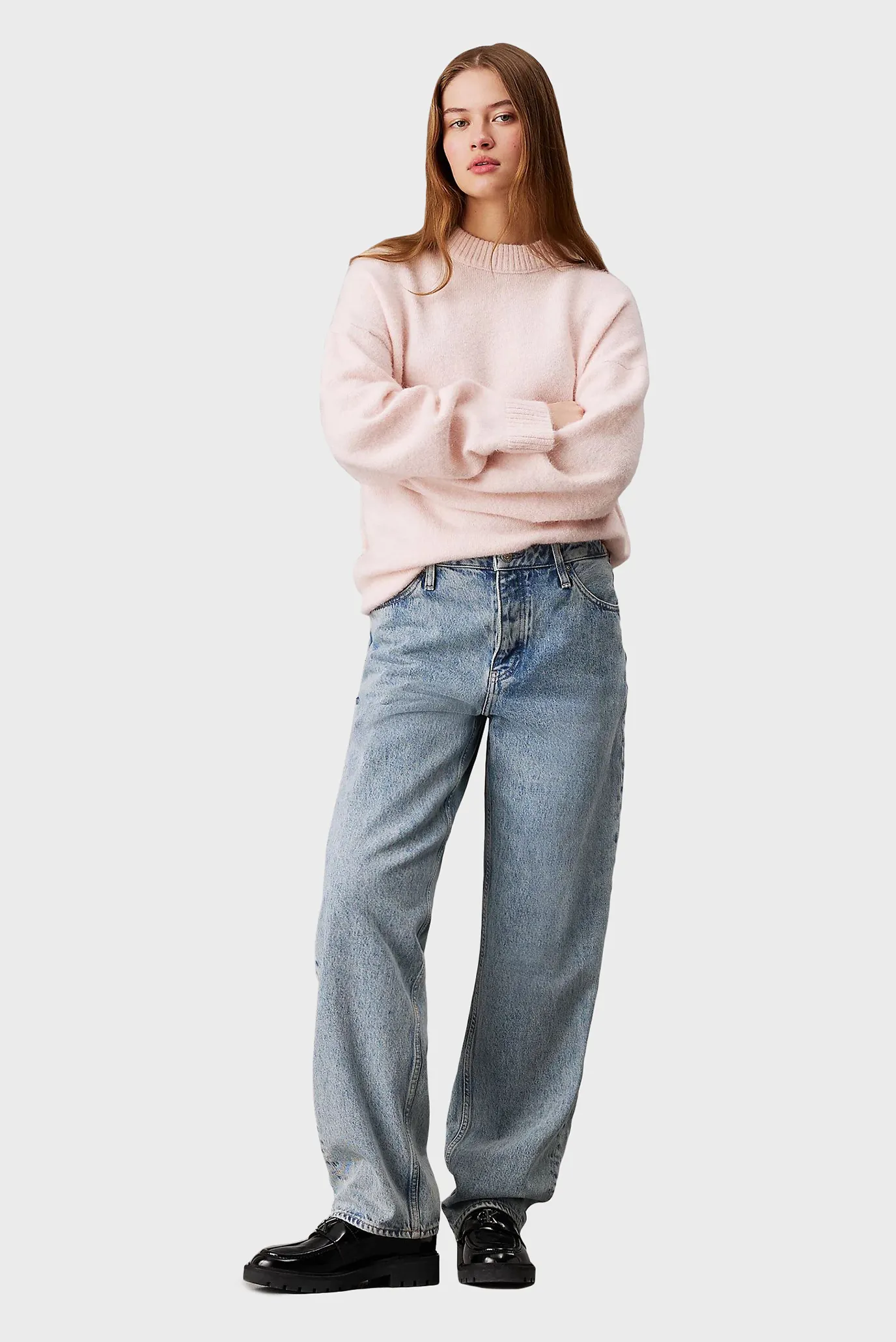 Жіночий рожевий светр TEXTURED LOOSE 2