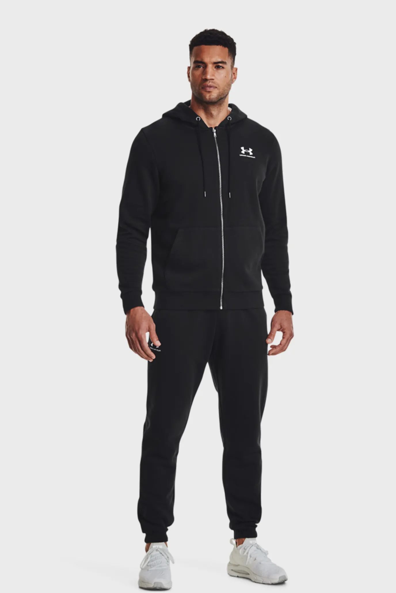 Чоловічі чорні спортивні штани UA Essential Fleece Jogger 2