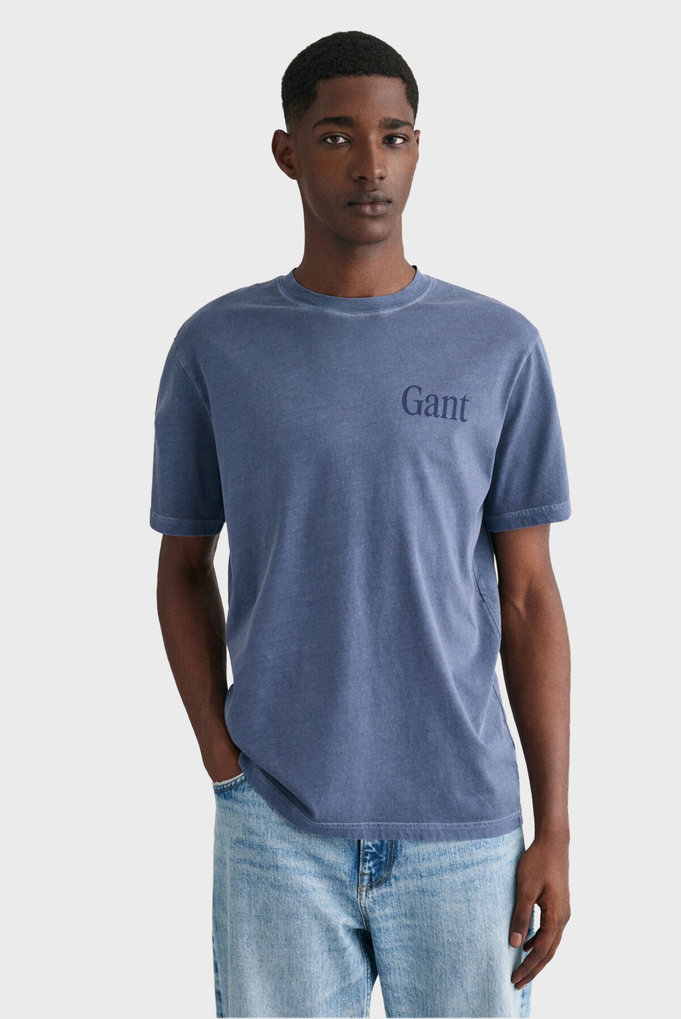 Мужская синяя футболка SUNFADED GRAPHIC SS 1