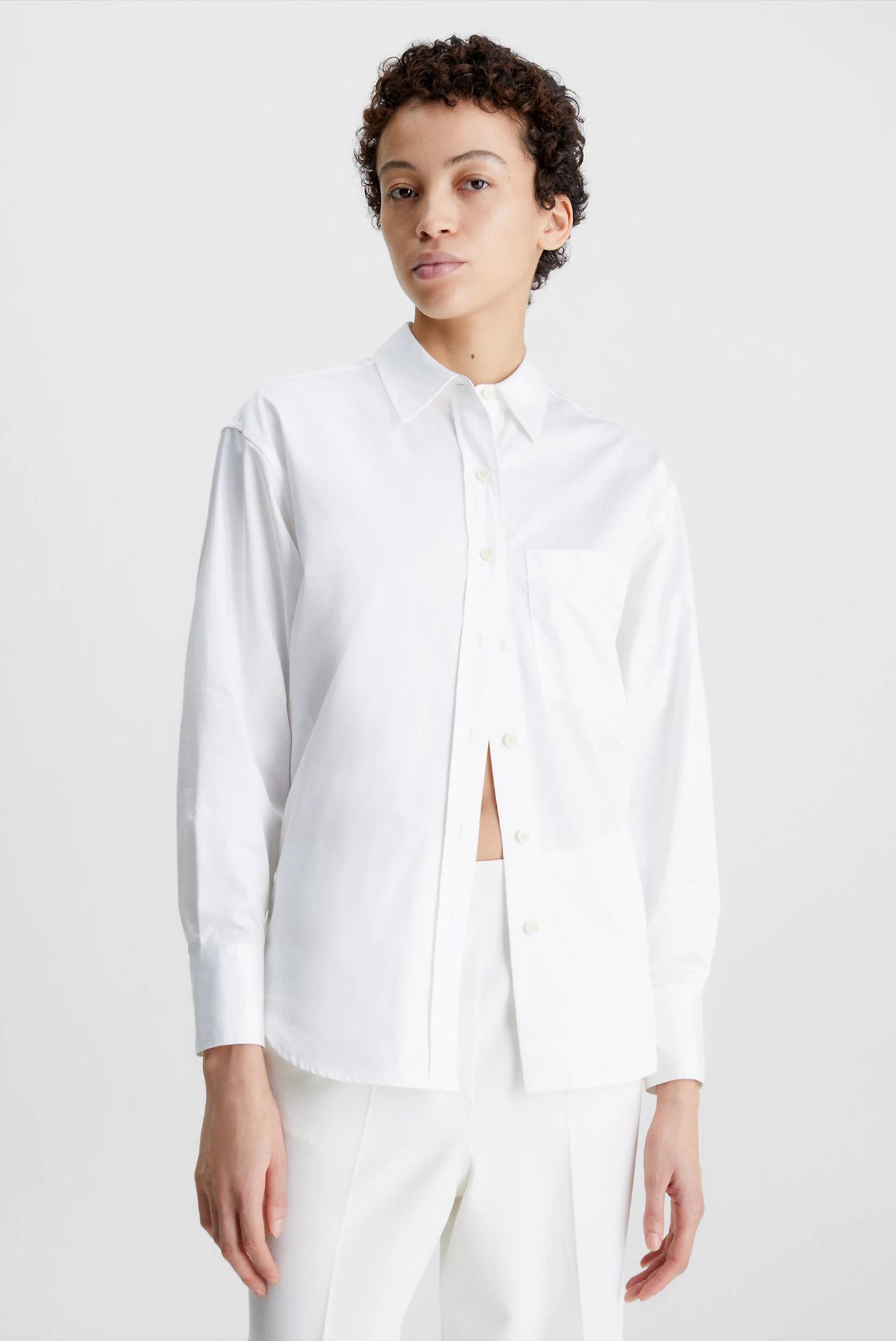 Женская белая рубашка RELAXED 1