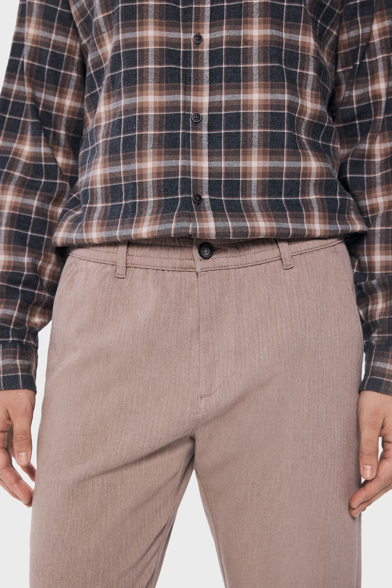 Чоловічі бежеві брюки 2