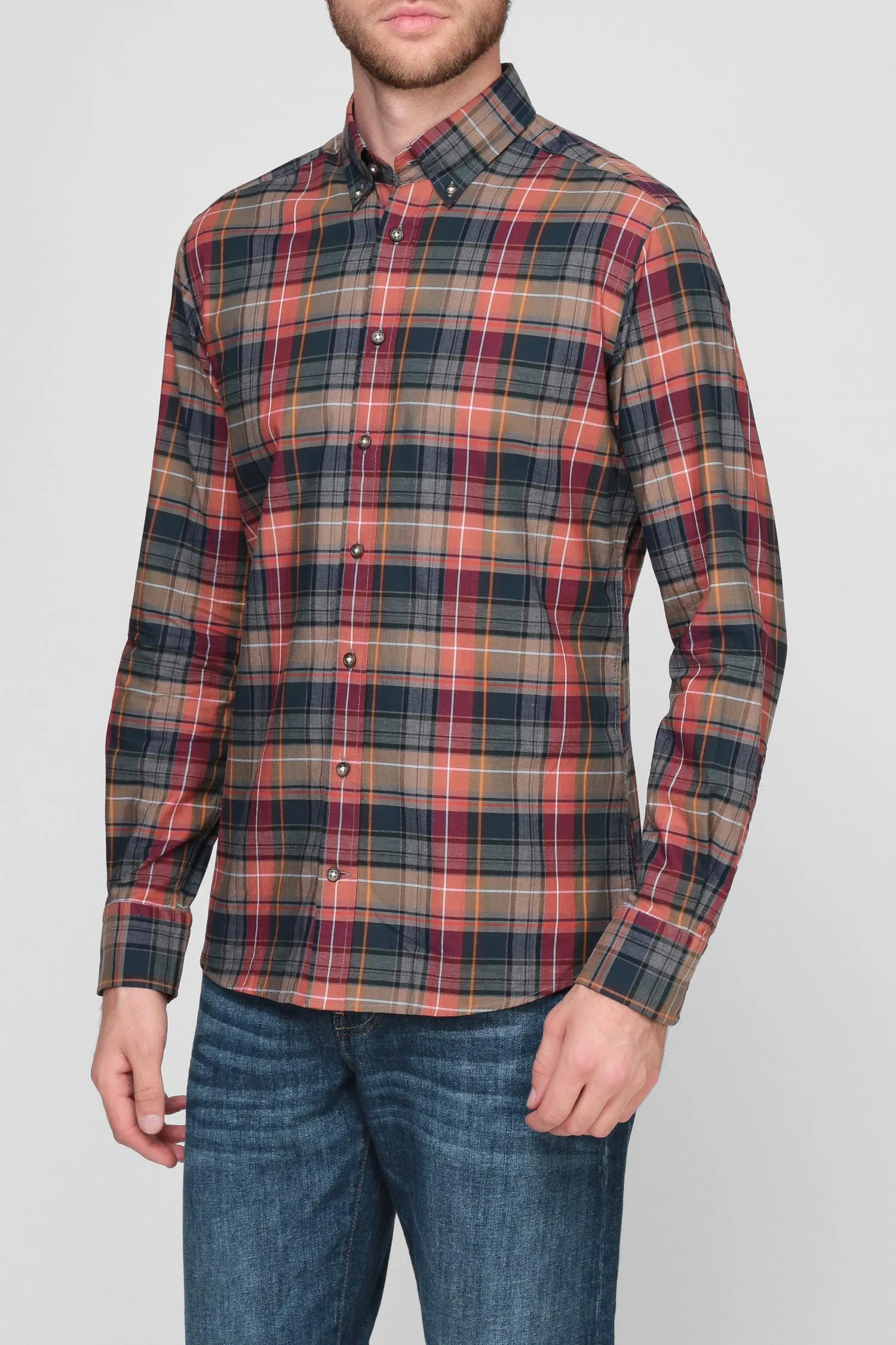 Мужская рубашка в клетку Hackett HM308880-0AA — MD-Fashion