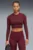 Жіночий бордовий лонгслів PUMA SHAPE Long Sleeve Cropped Top Women