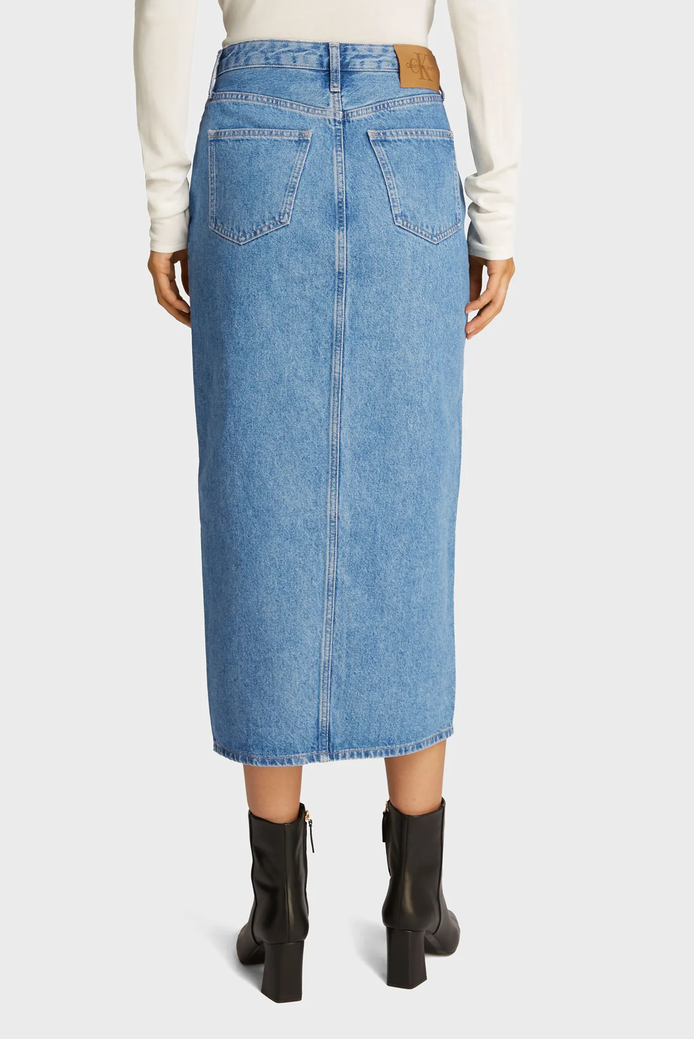 Женская синяя джинсовая юбка MAXI SKIRT 2