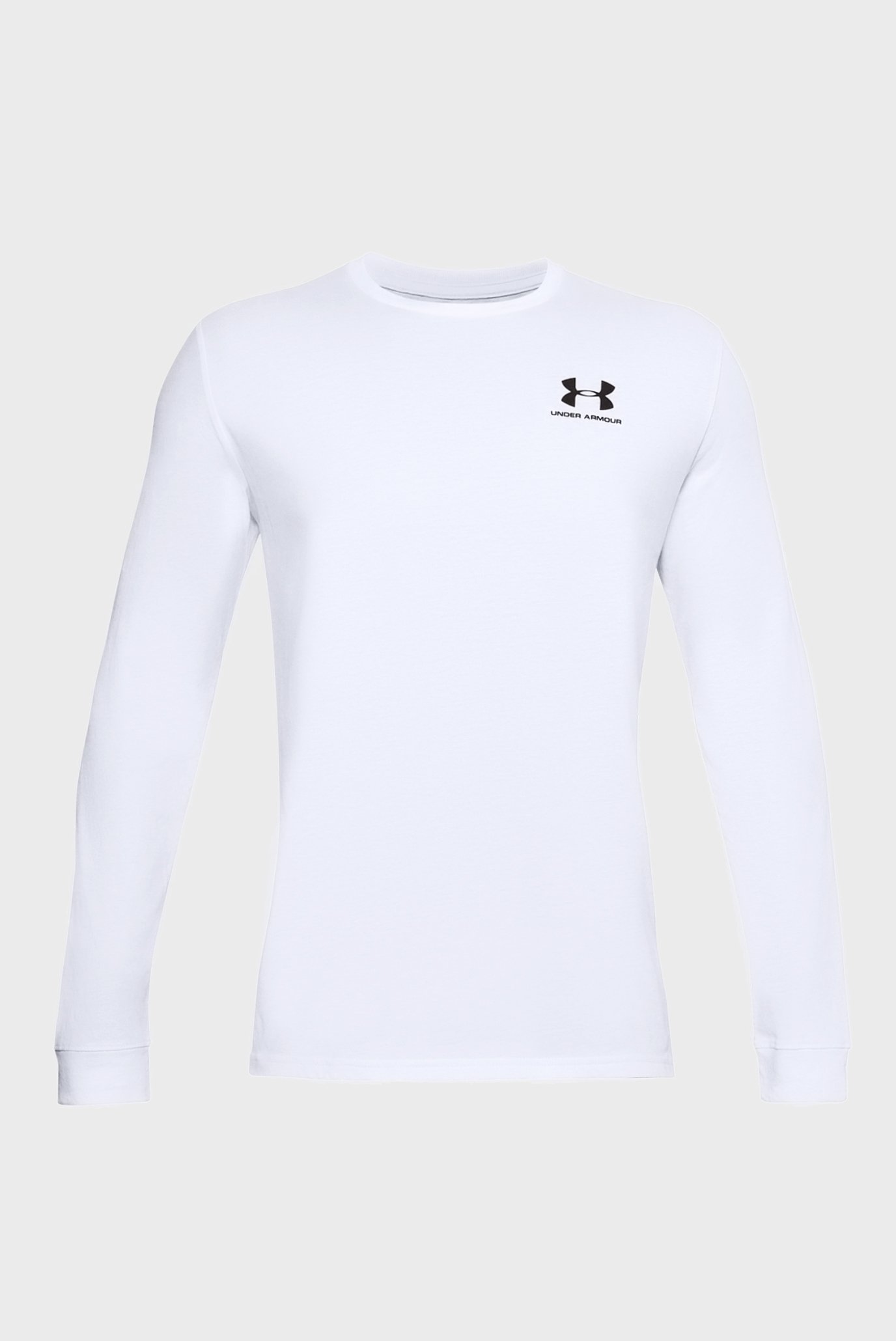 Мужской белый лонгслив UA SPORTSTYLE LEFT CHEST LS Белый M Under Armour 1329585-100 Мужской белый лонгслив UA SPORTSTYLE LEFT CHEST LS Белый M Under Armour 1329585-100