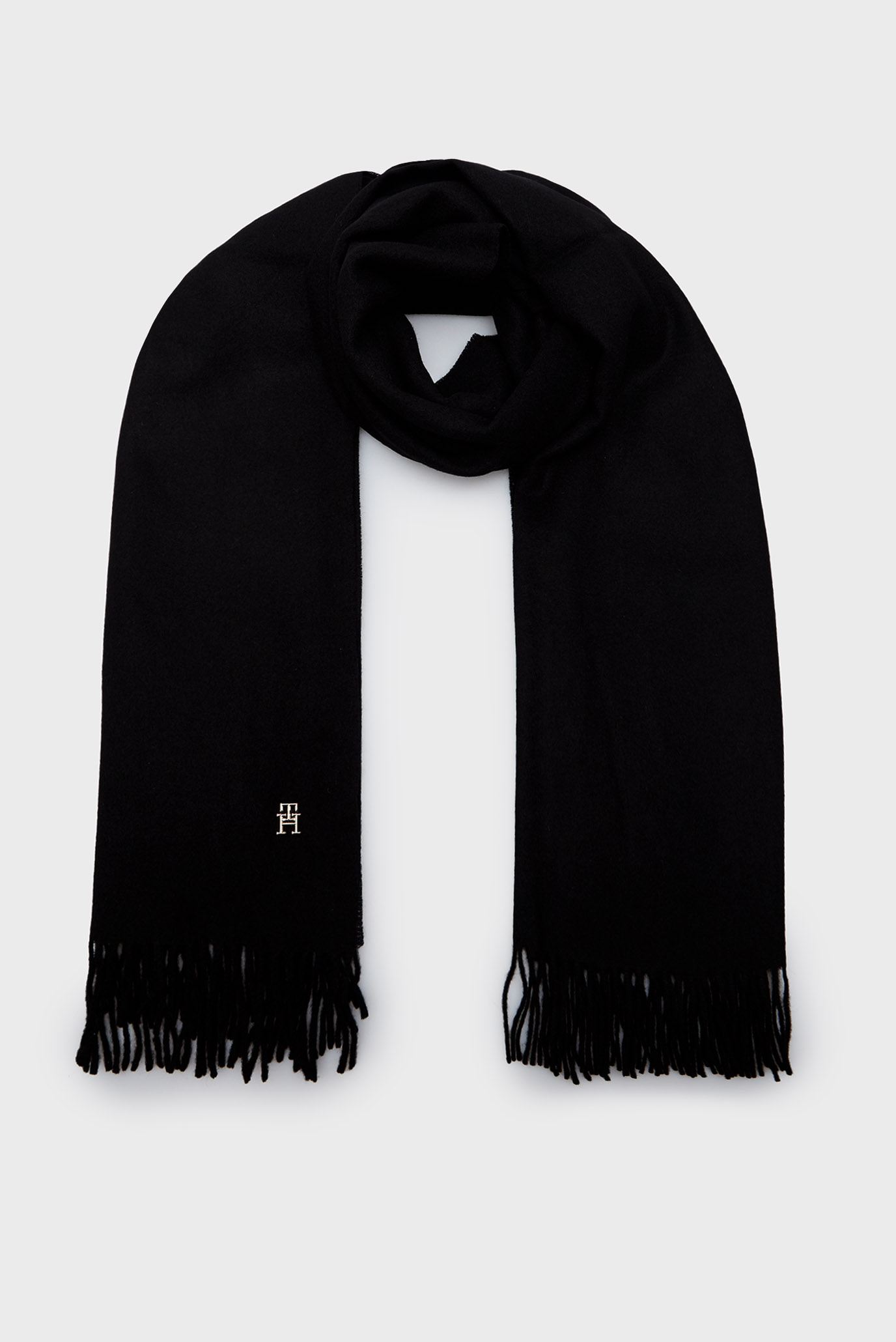 Женский черный шерстяной шарф LIMITLESS CHIC WOOL SCARF 1