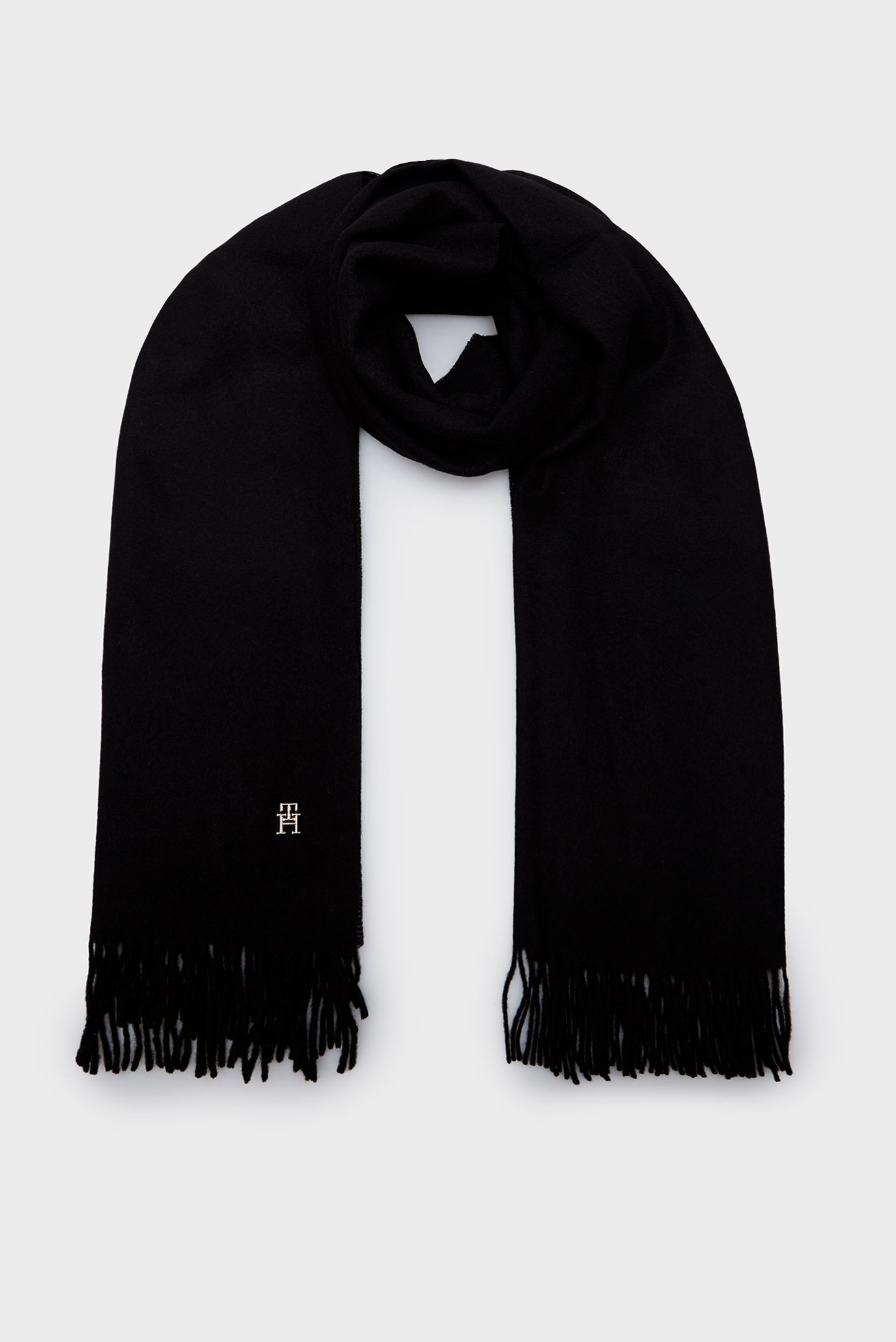 Жіночий чорний вовняний шарф LIMITLESS CHIC WOOL SCARF 1