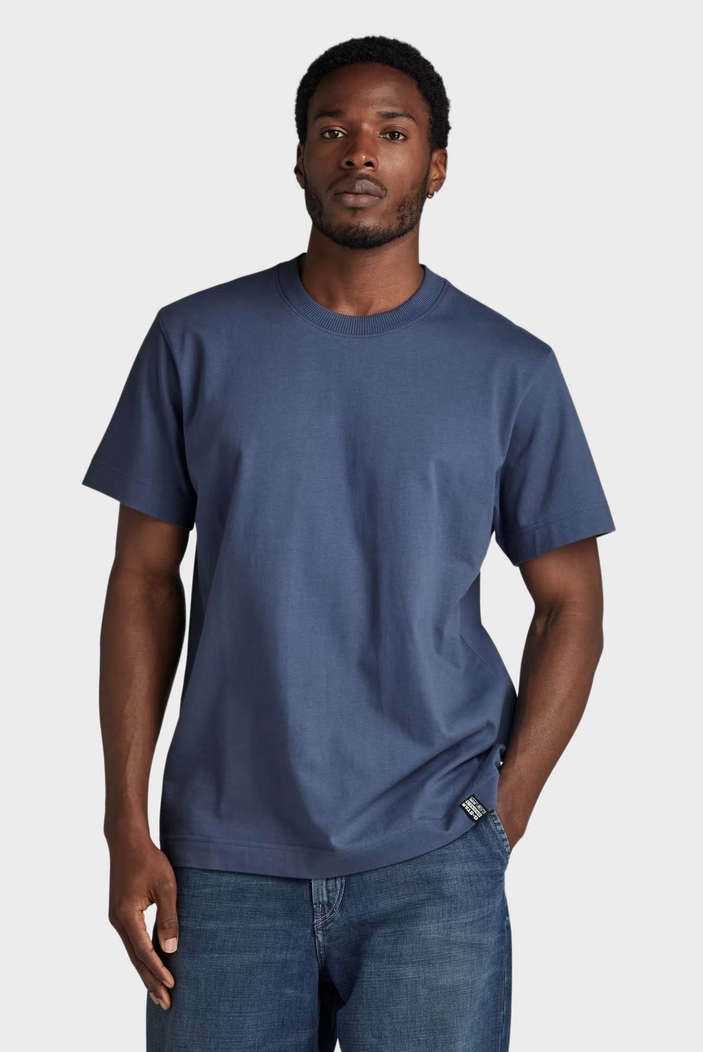 Мужская темно-синяя футболка Essential loose 1