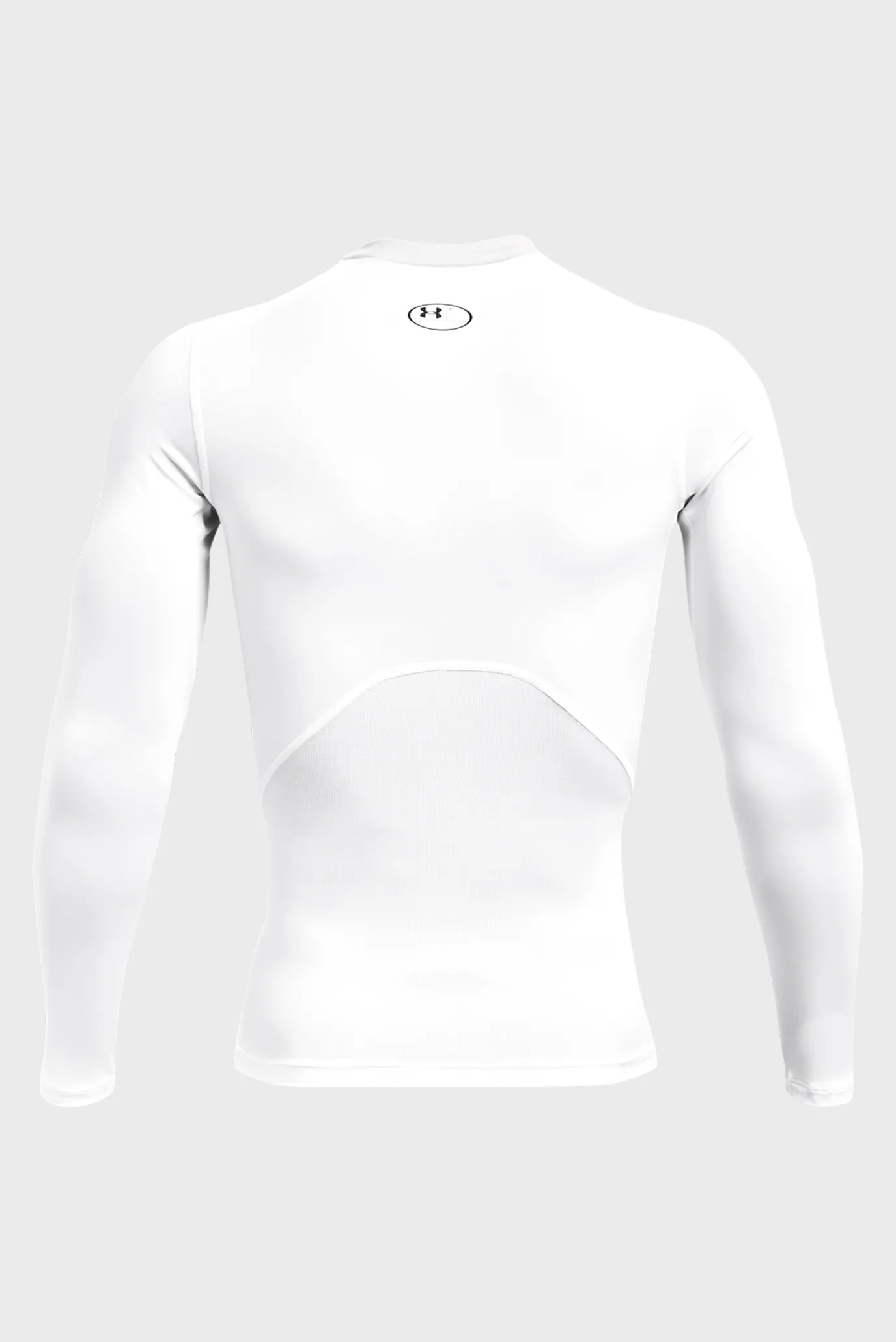 Чоловічий білий лонгслів UA HG Armour Comp 6