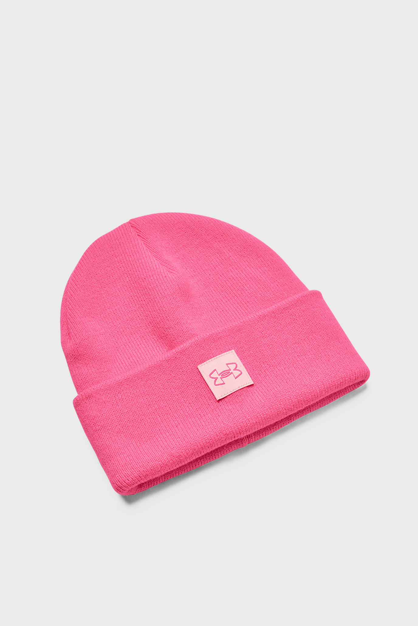 Женская розовая шапка UA Halftime Cuff 1