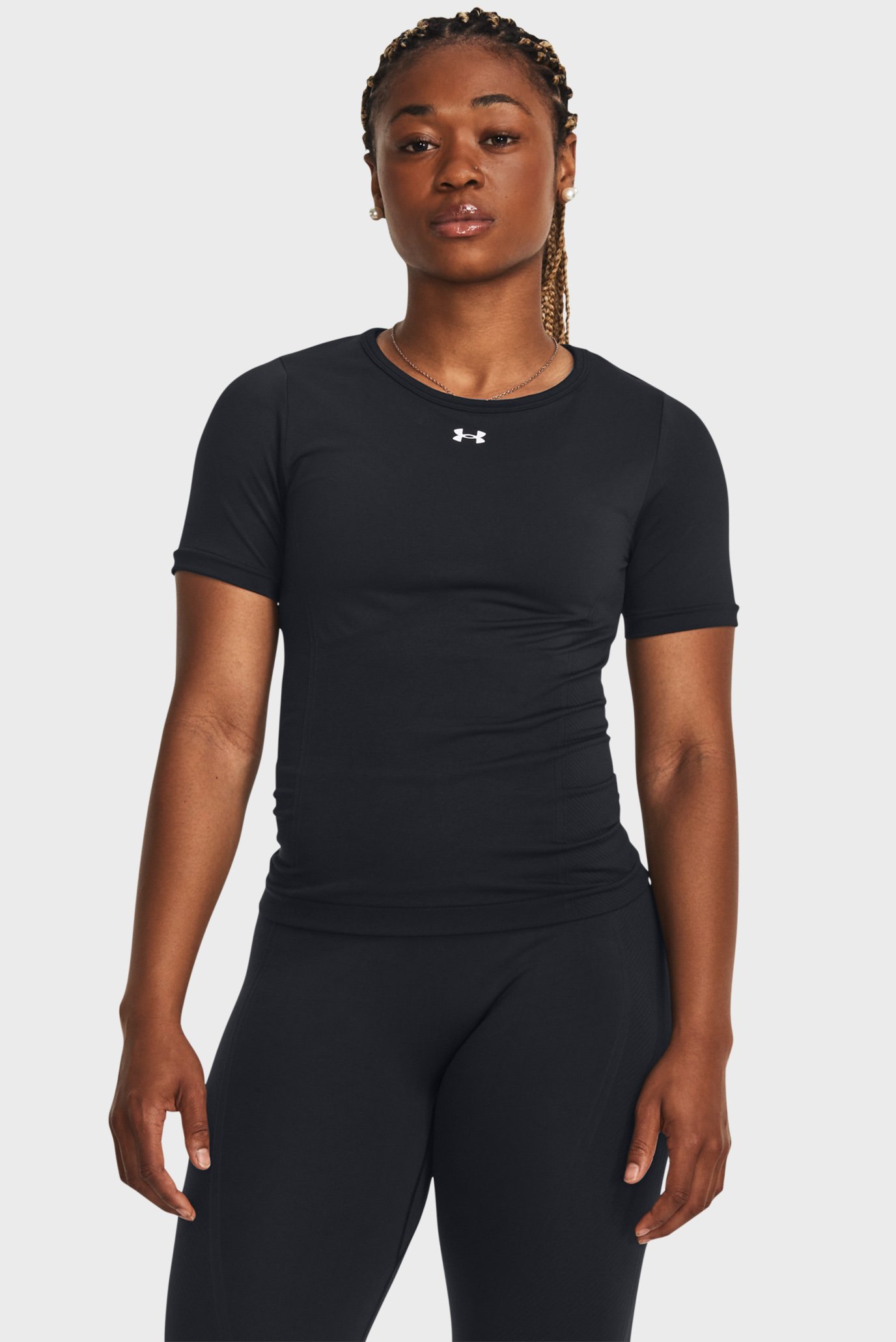 Женская черная футболка UA Vanish Seamless SS 1