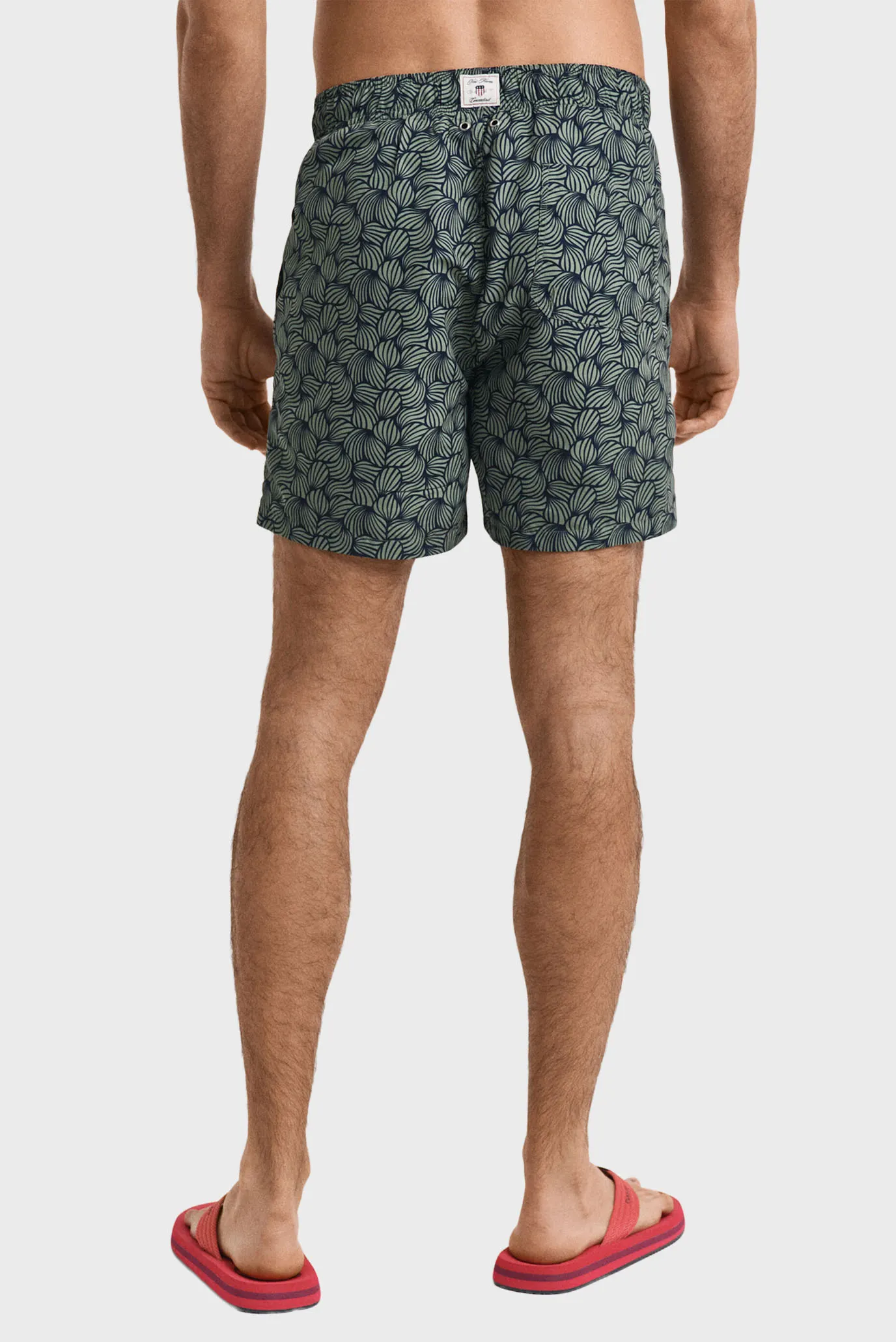 Мужские зеленые плавательные шорты с узором ROPE PRINT SWIM SHORTS 3