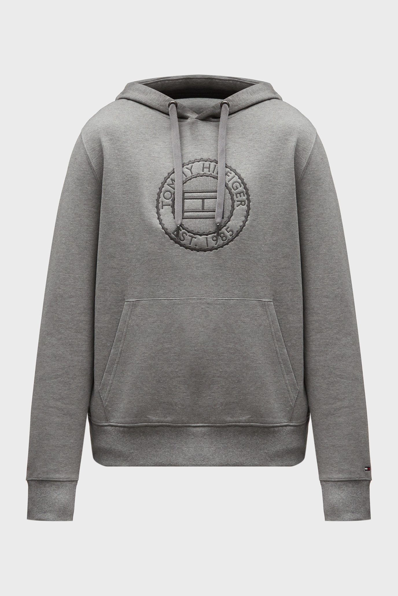 Мужское серое худи FLAG ROUNDLE EMBRO HOODY 1