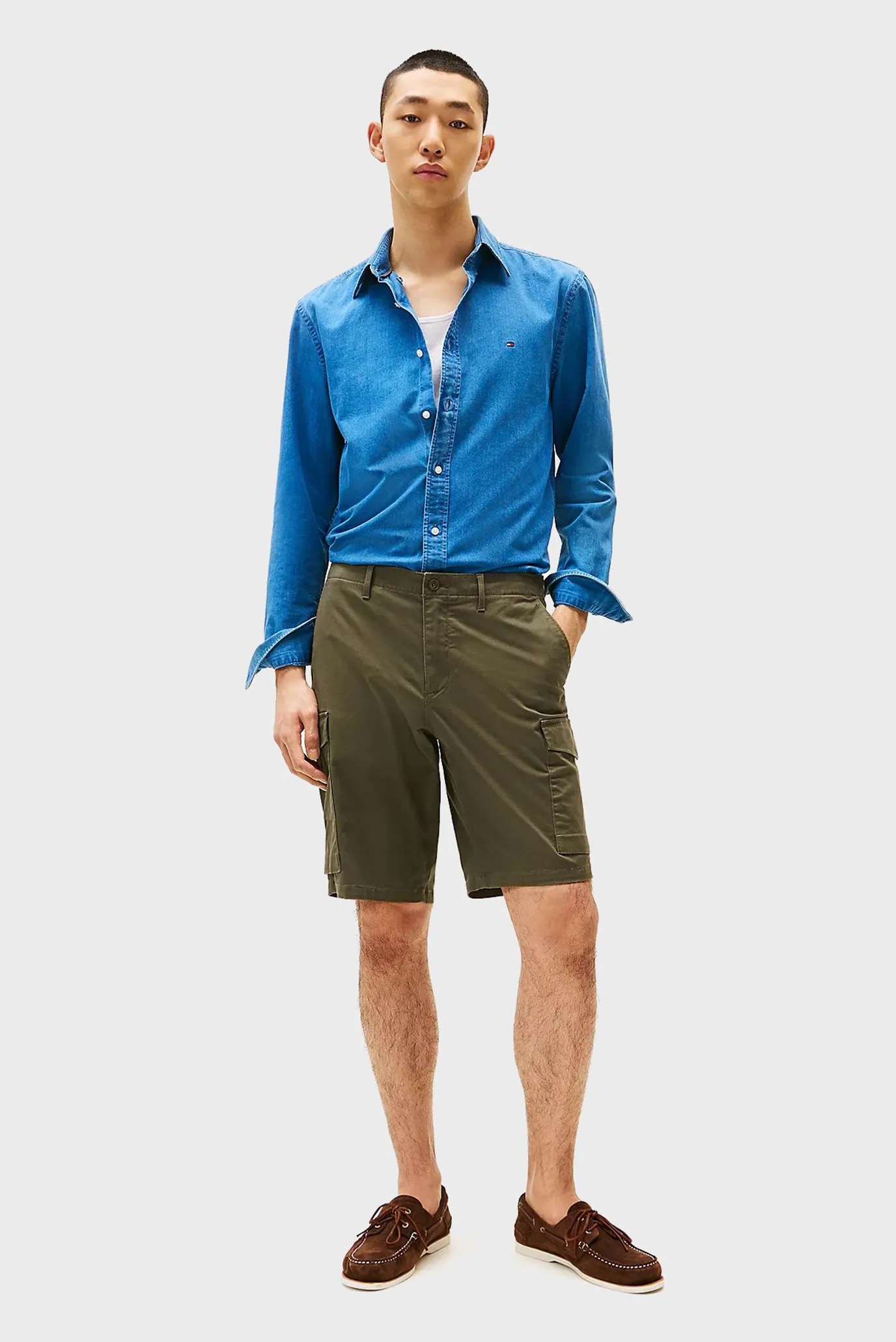 Чоловічі оливкові шорти HARLEM CARGO 1985 2