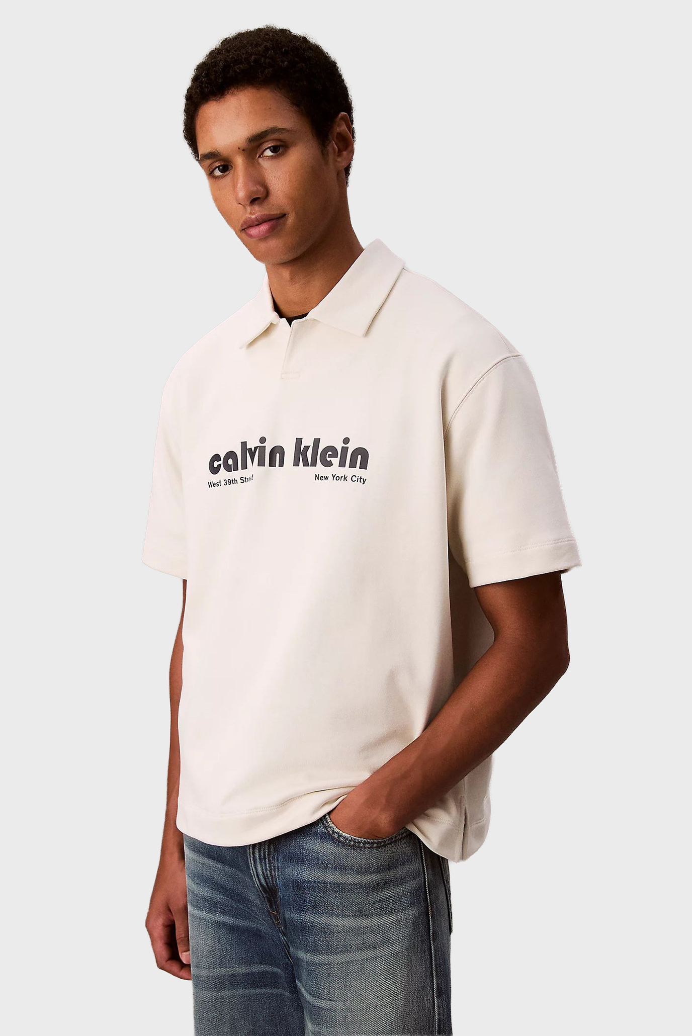 Мужское белое поло SS PREMIUM TERRY Белый L Calvin Klein Jeans LV04RC243G Мужское белое поло SS PREMIUM TERRY Белый L Calvin Klein Jeans LV04RC243G