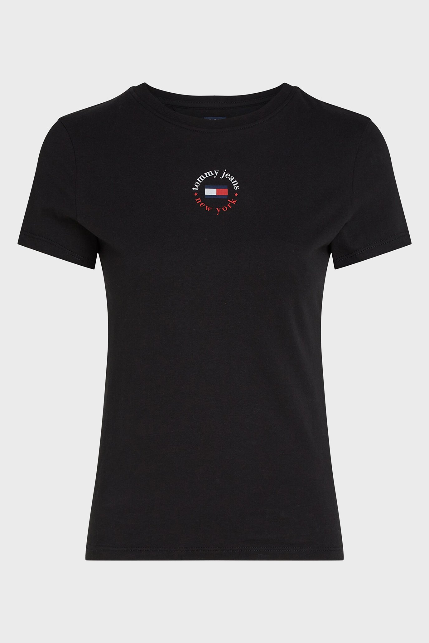 Женская черная футболка TJW SLIM ESSENTIAL LOGO 2 TEE Черный XS Tommy Jeans DW0DW20316 Женская черная футболка TJW SLIM ESSENTIAL LOGO 2 TEE Черный XS Tommy Jeans DW0DW20316