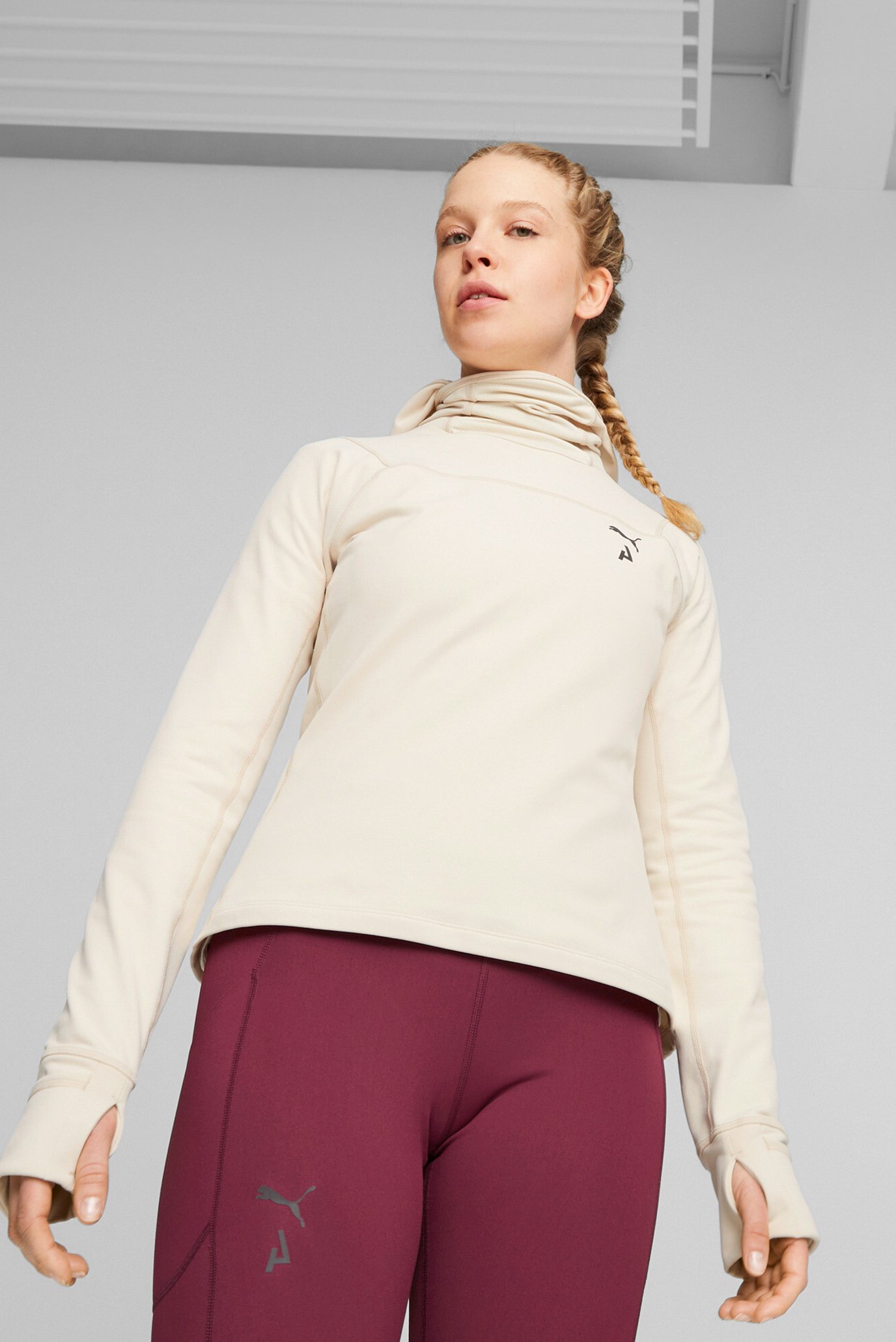 Жіноче біле худі SEASONS Women's Running Fleece 1