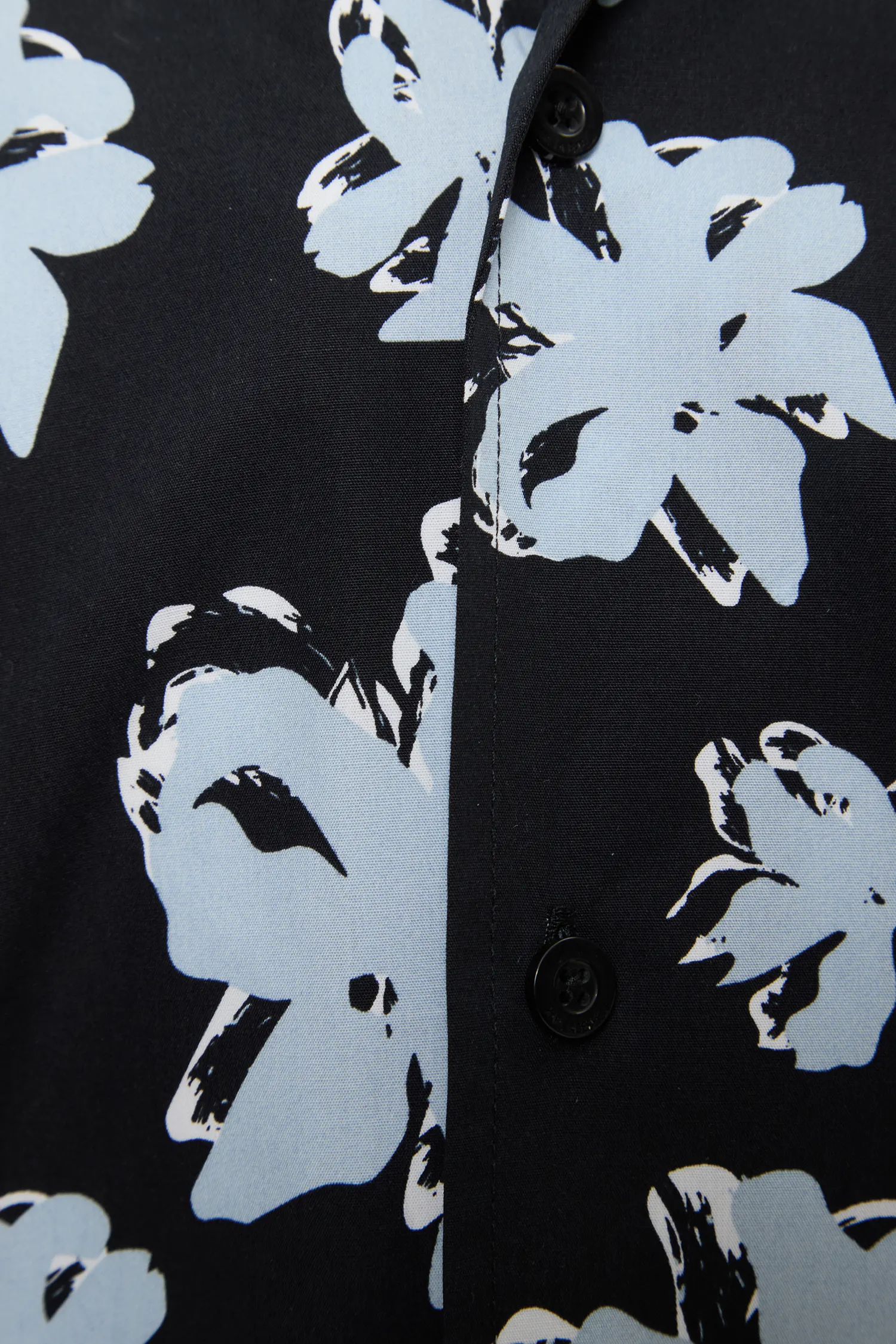 Мужская черная рубашка с узором 5