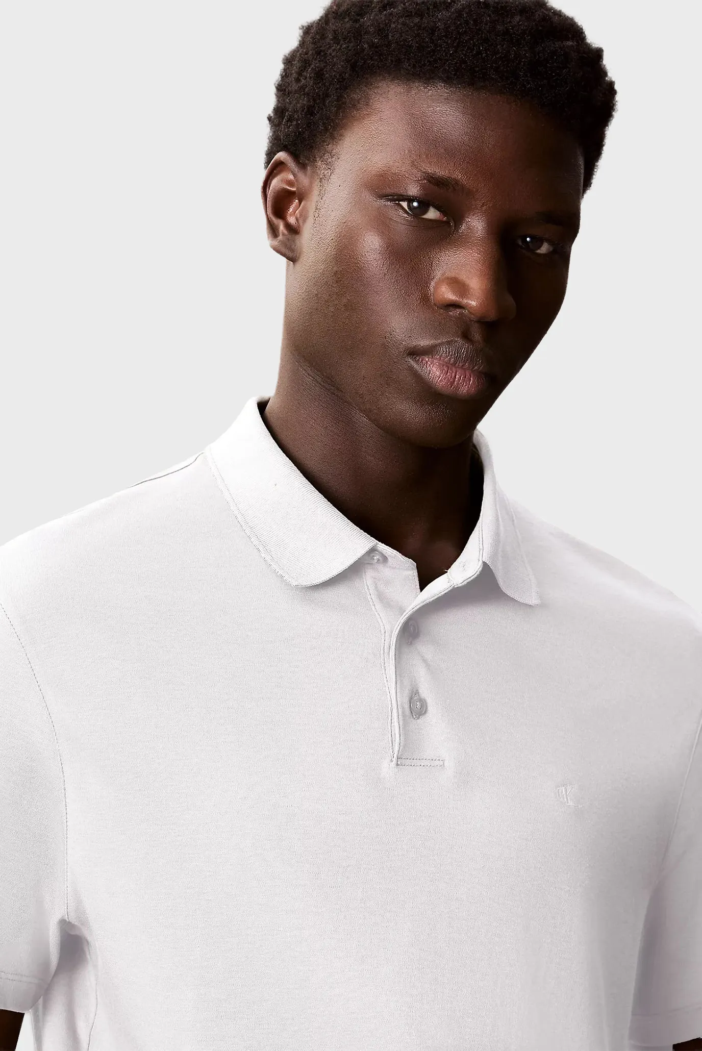 Чоловіче біле поло SUPIMA CHEST 5